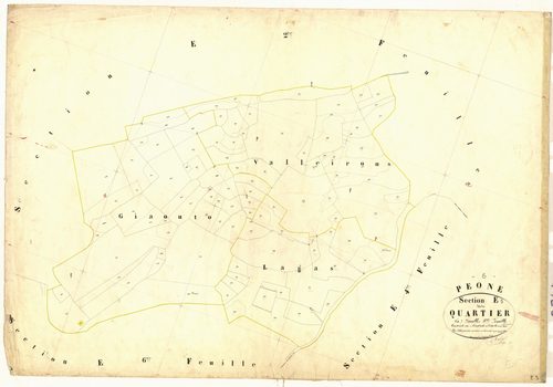 Le Quartier. - Plan de section, E5