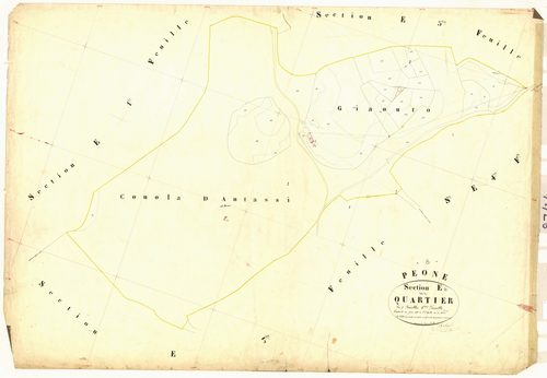 Le Quartier. - Plan de section, E6