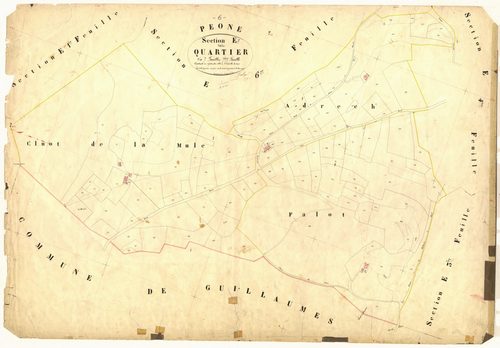 Le Quartier. - Plan de section, E7