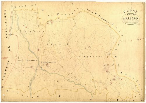 Amignon. - Plan de section, F5