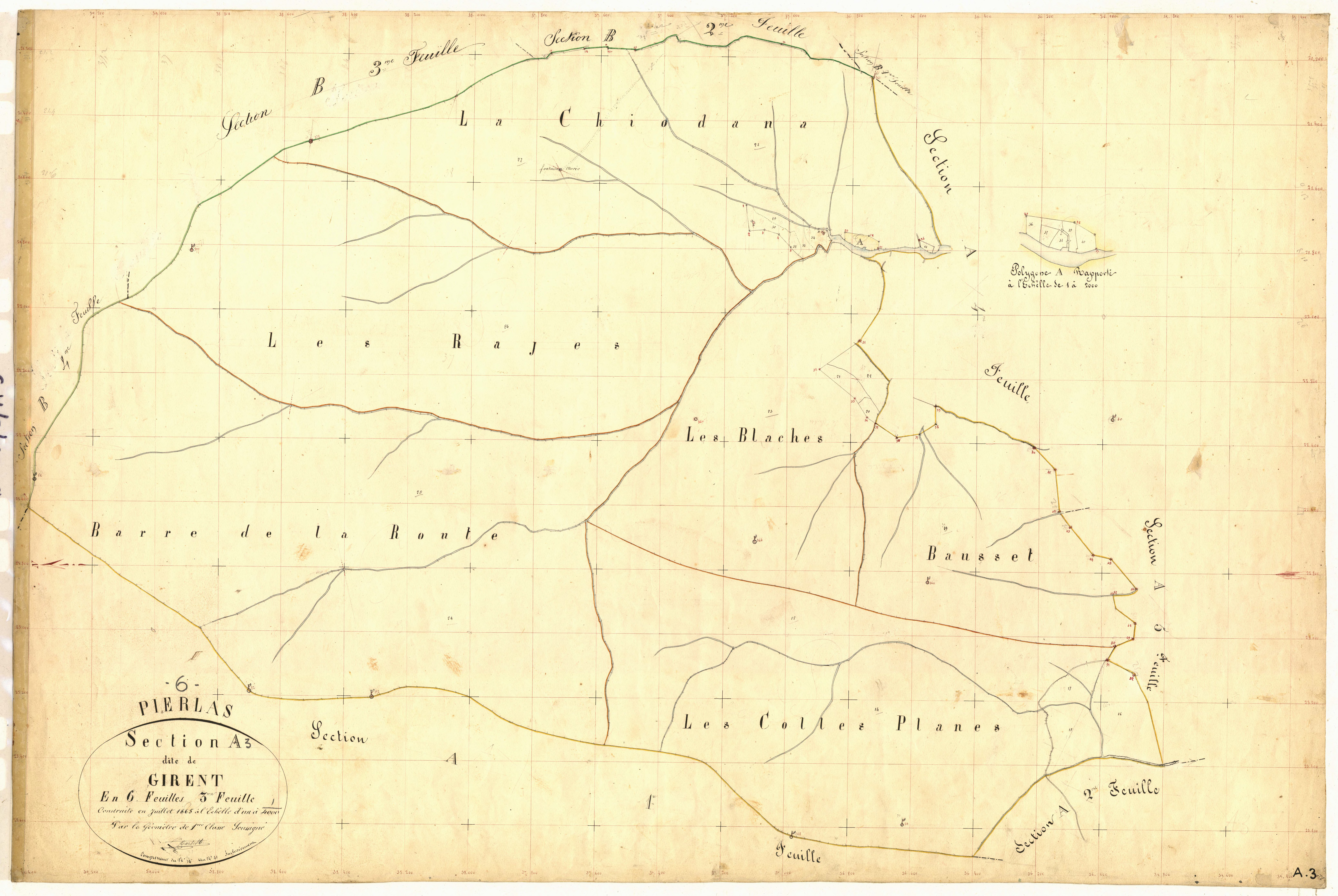 Girent. - Plan de section, A3