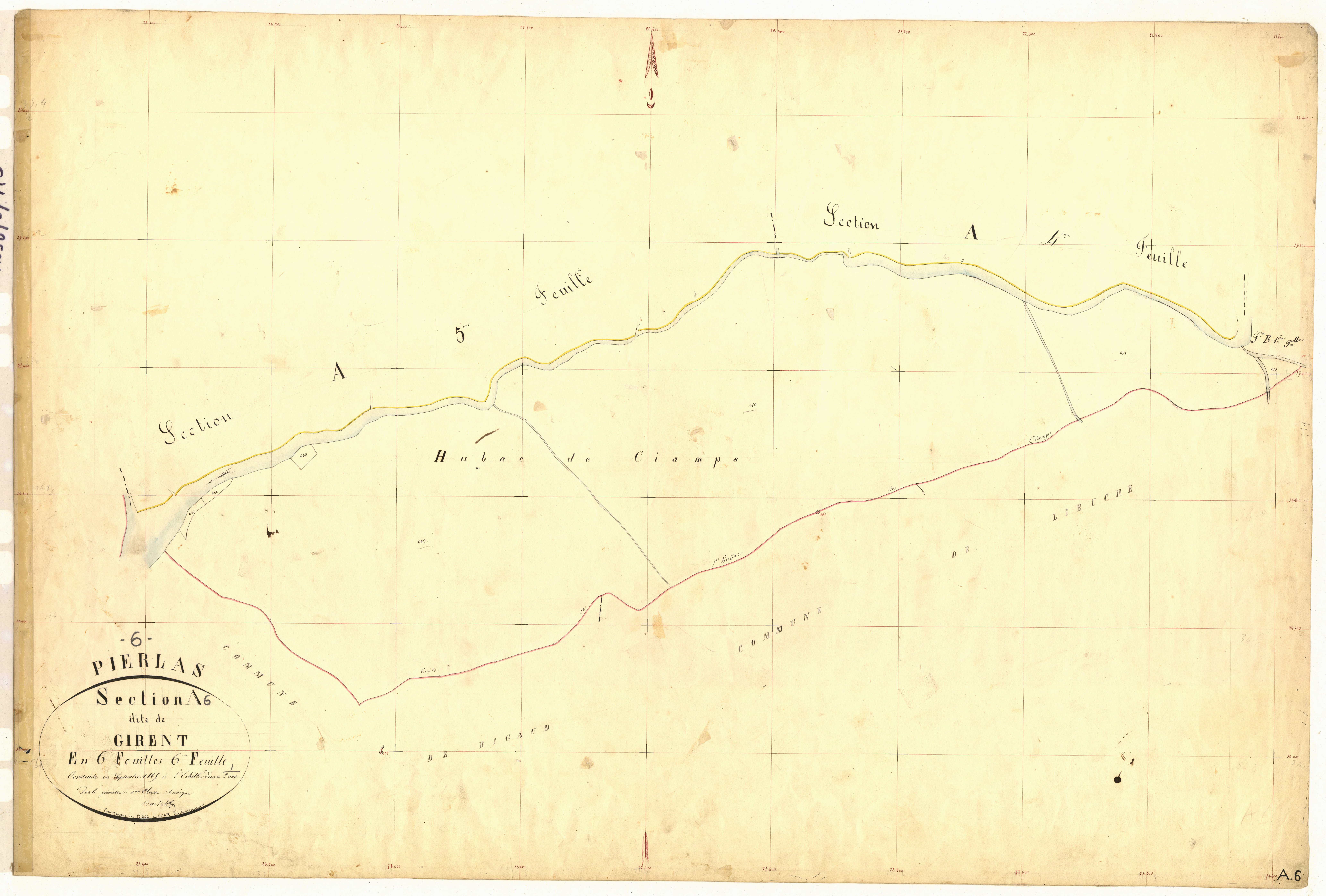 Girent. - Plan de section, A6