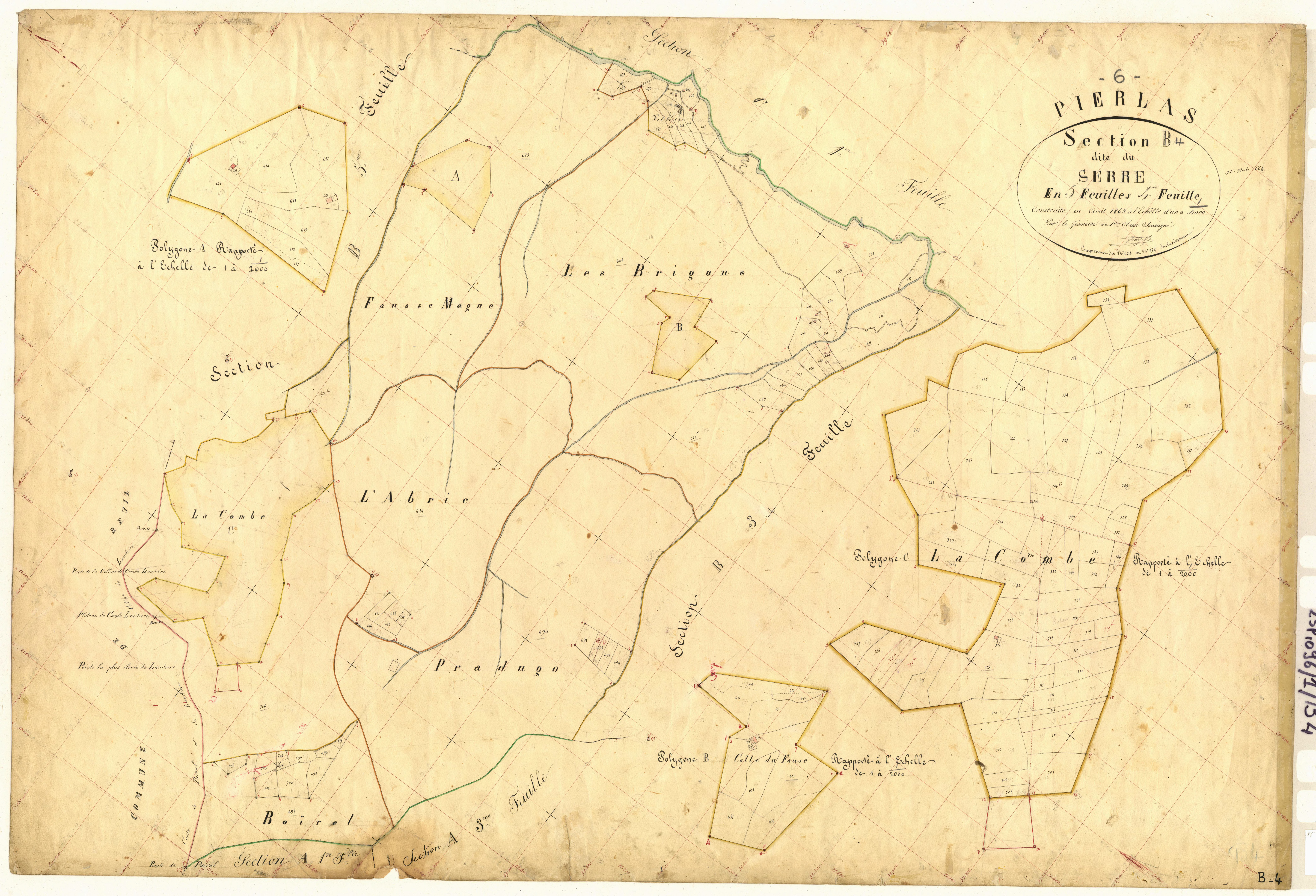 Le Serre. - Plan de section, B4