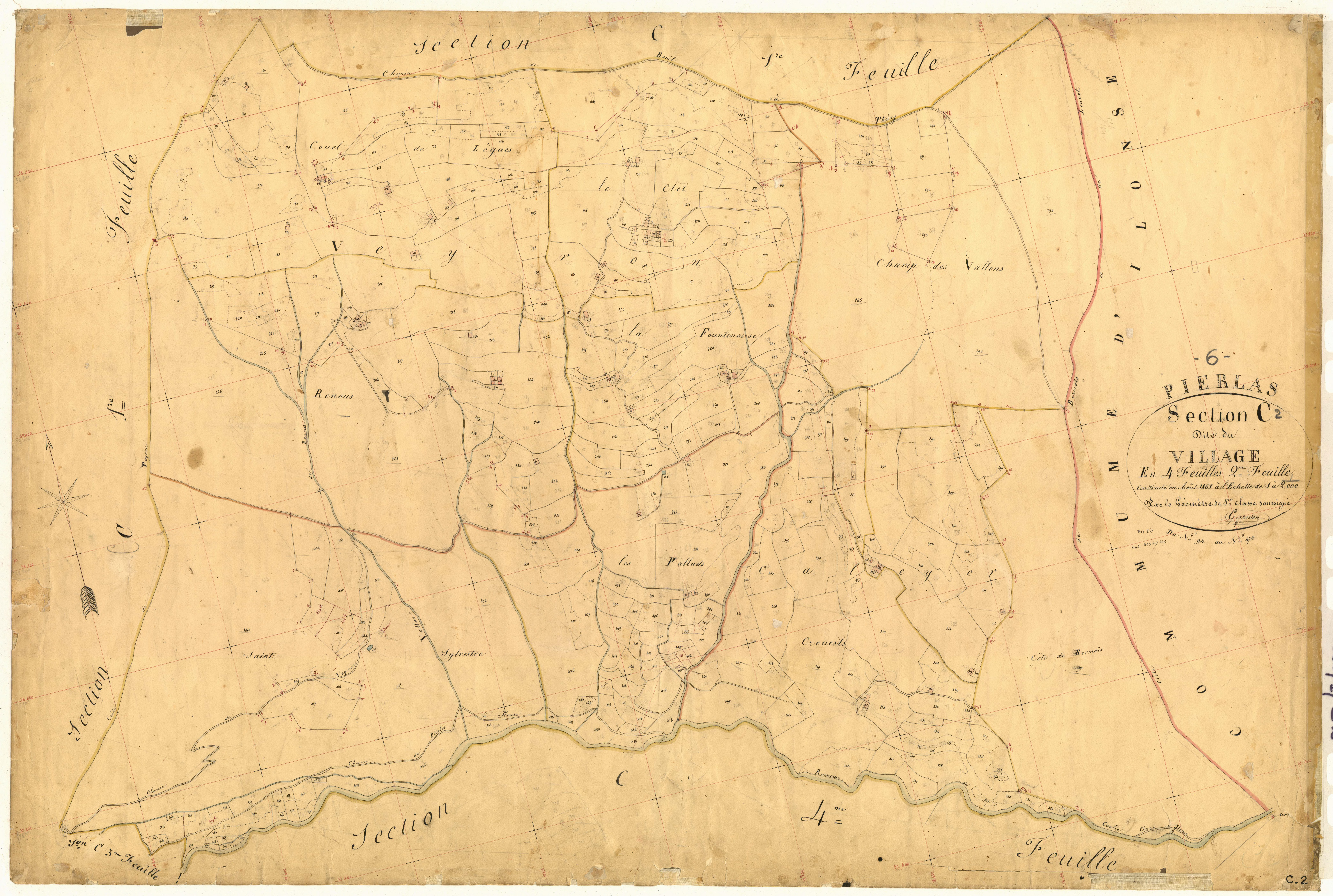 Le Village. - Plan de section, C2