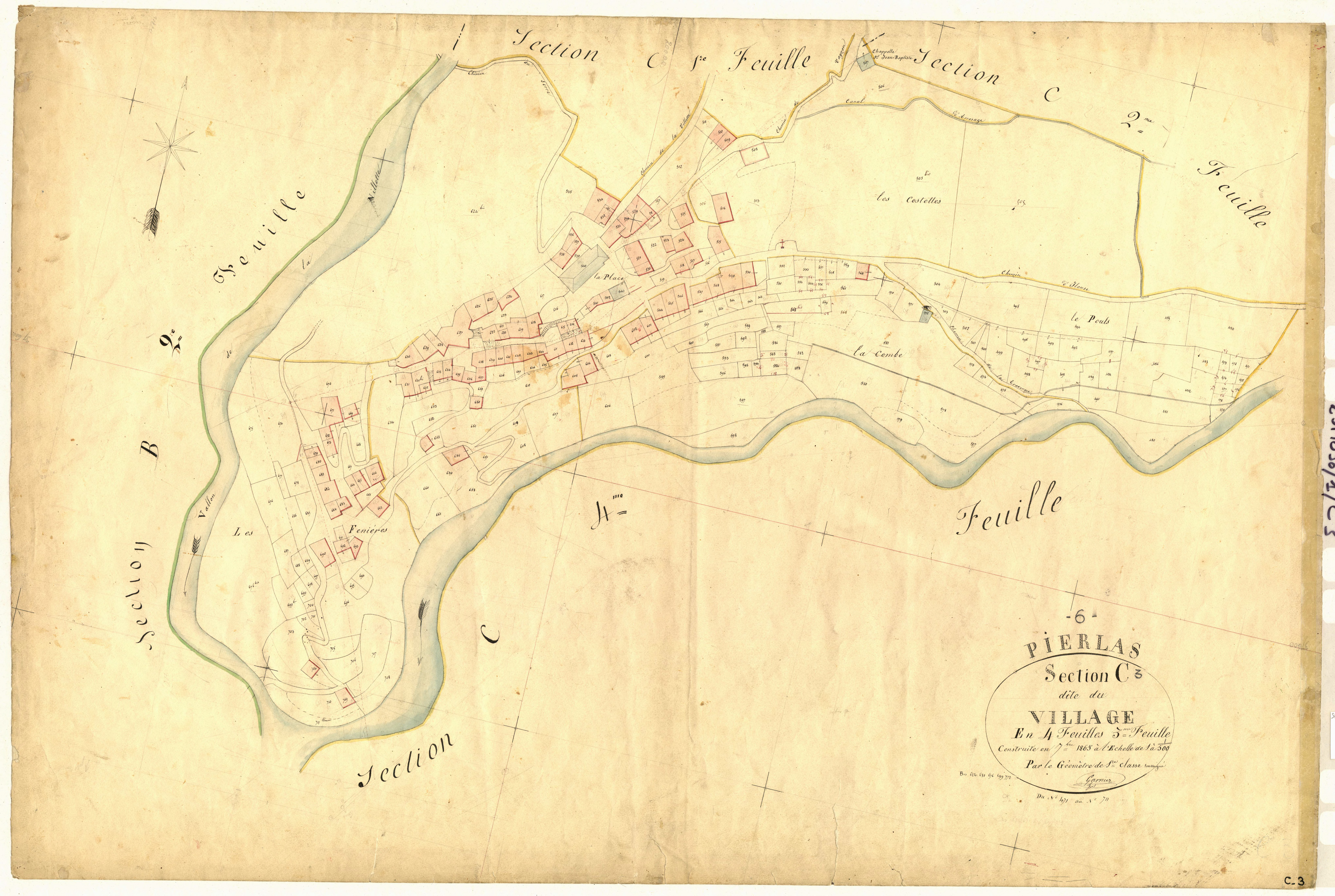 Le Village. - Plan de section, C3