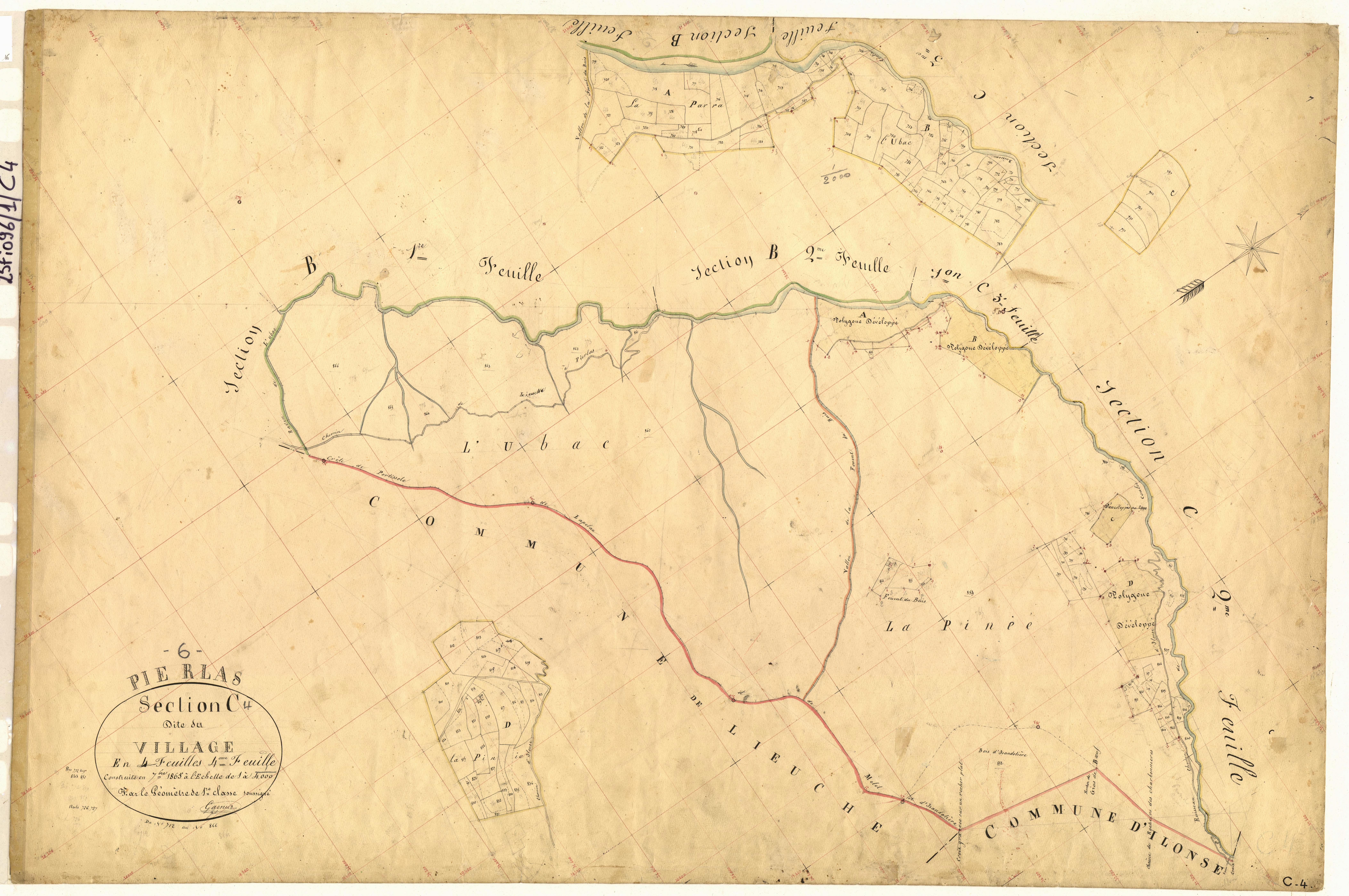 Le Village. - Plan de section, C4
