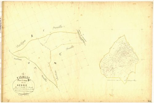 Le Serre (développement B2 / B3). - Plan de section, B2(d)/B3