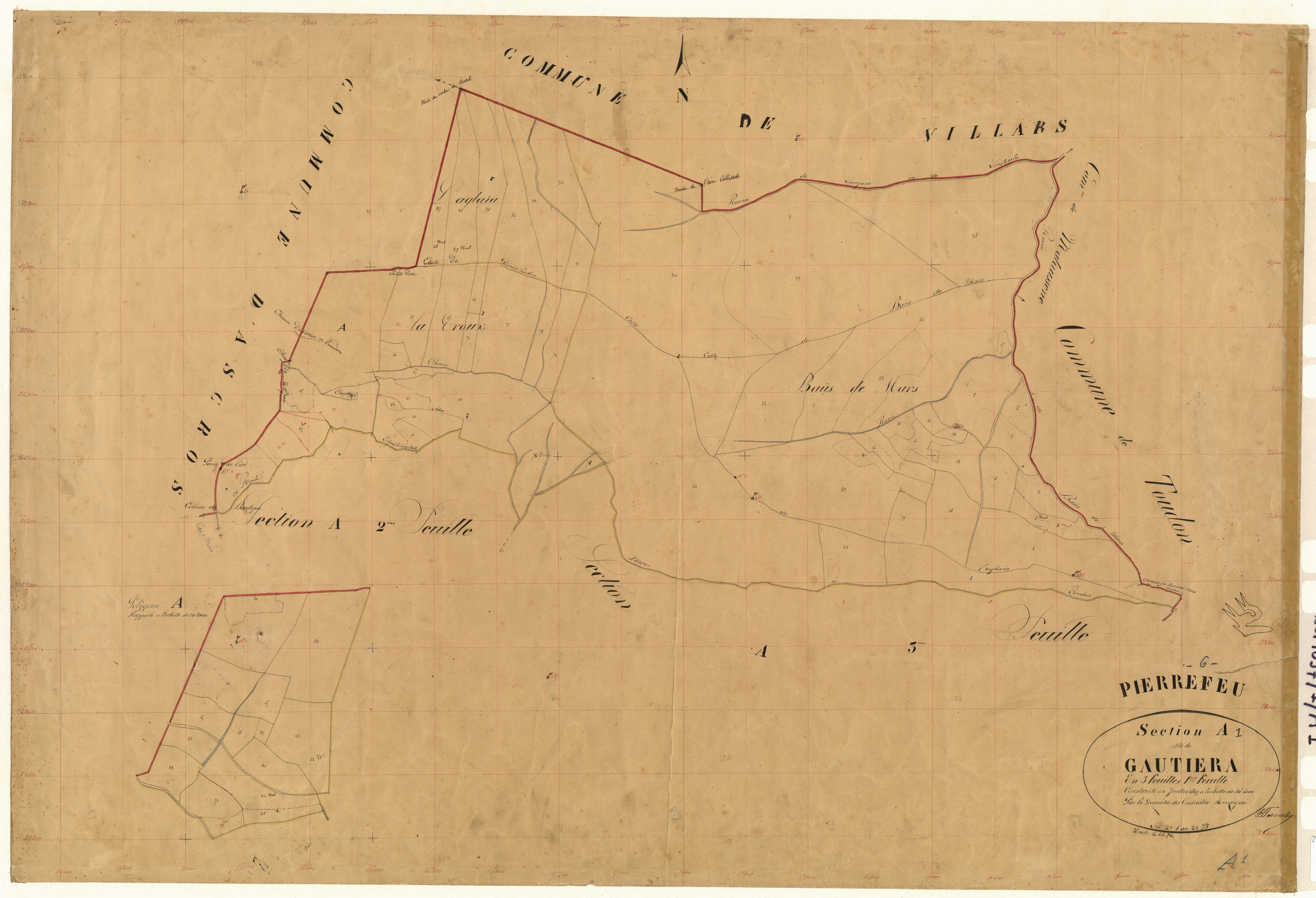 Gautiera. - Plan de section, A1