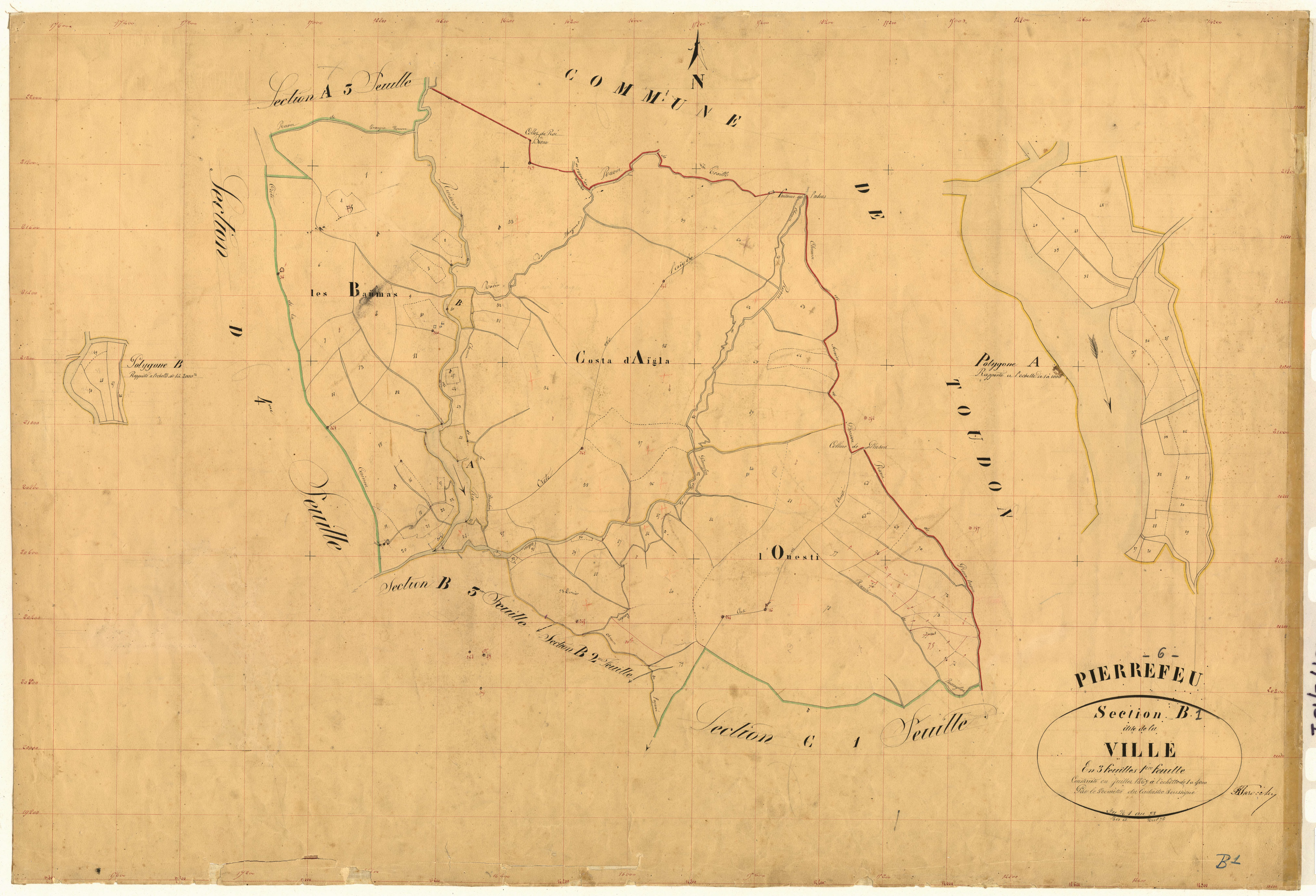 La Ville. - Plan de section, B1