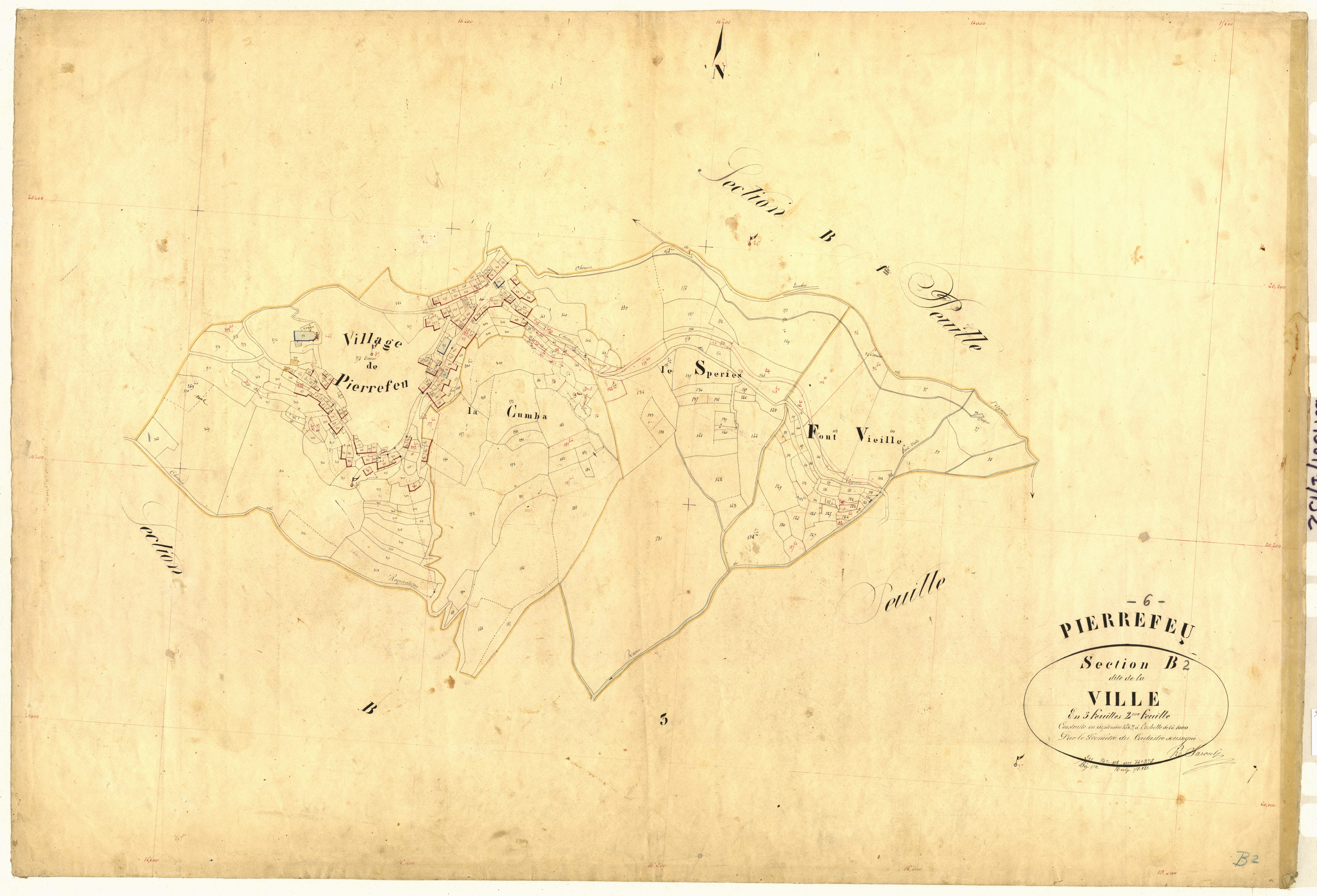La Ville. - Plan de section, B2