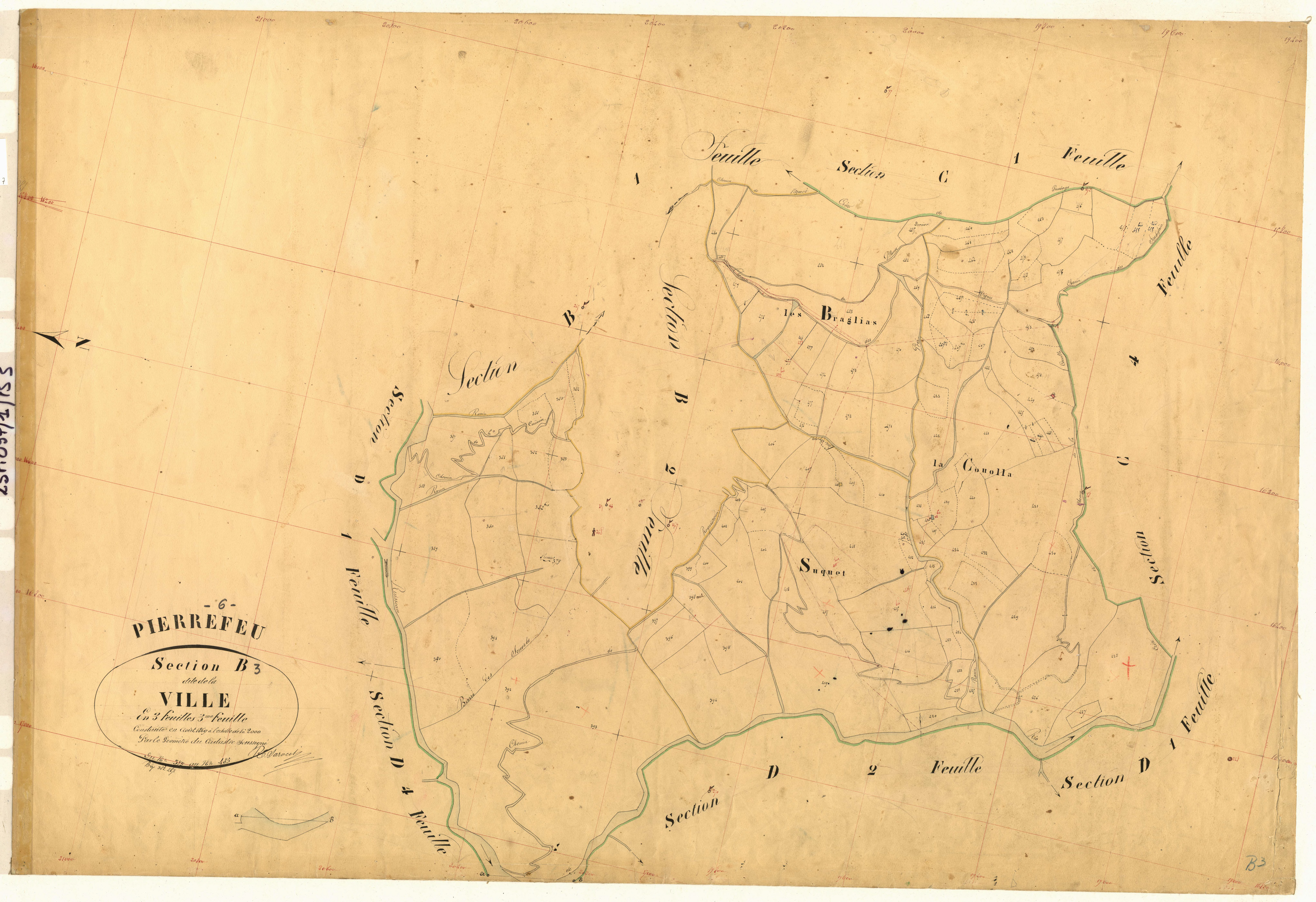 La Ville. - Plan de section, B3