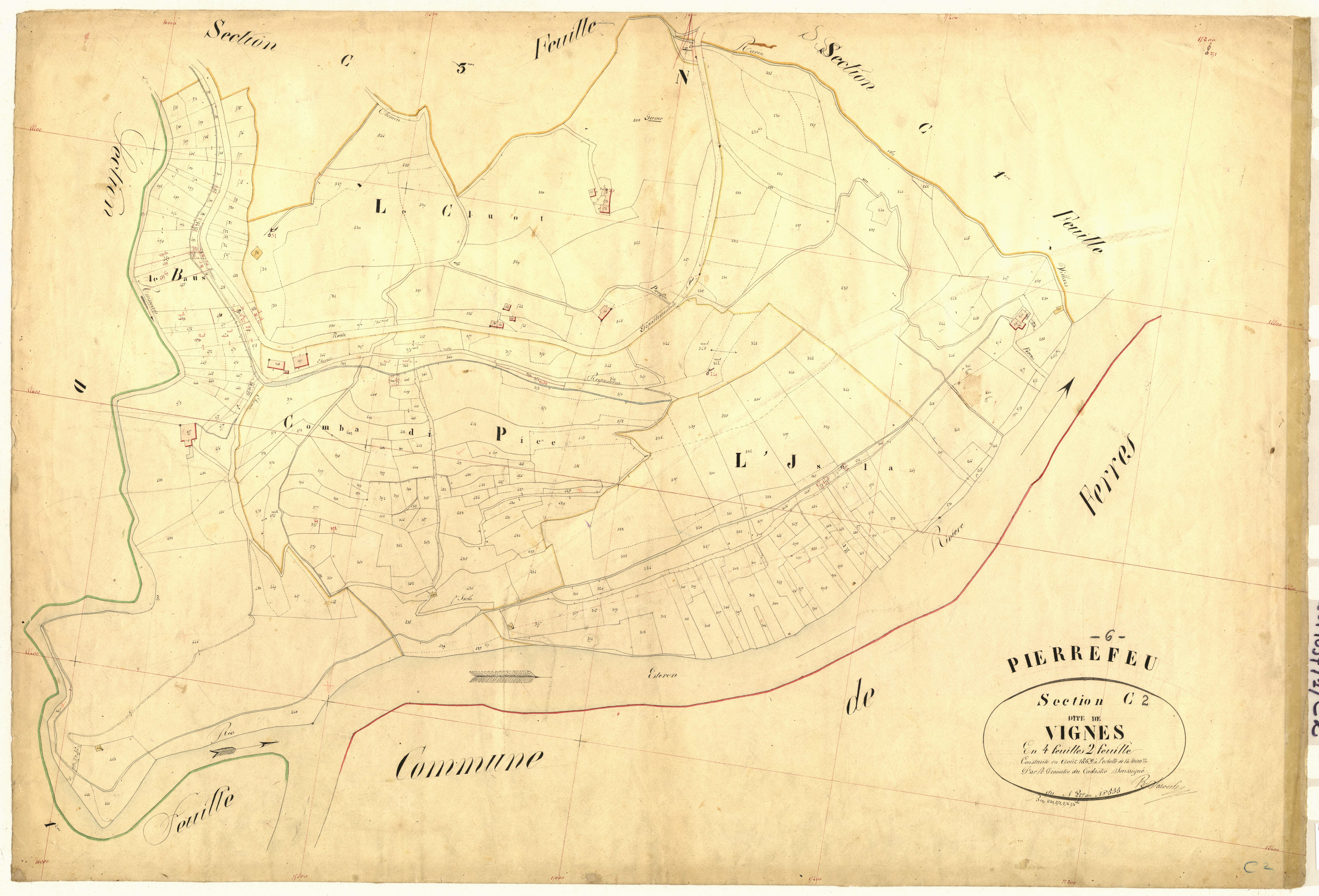 Vignes. - Plan de section, C2