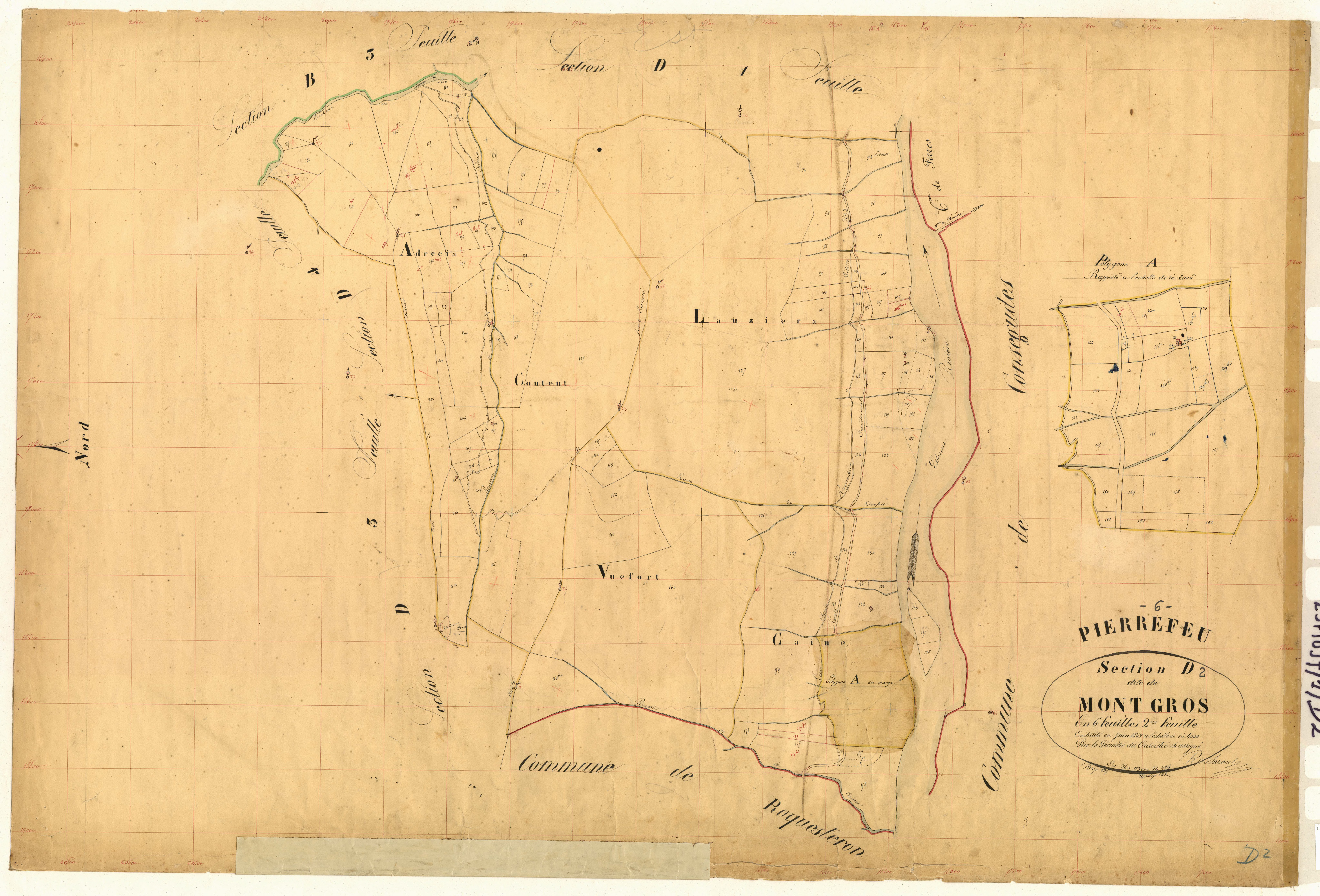 Mont-Gros. - Plan de section, D2