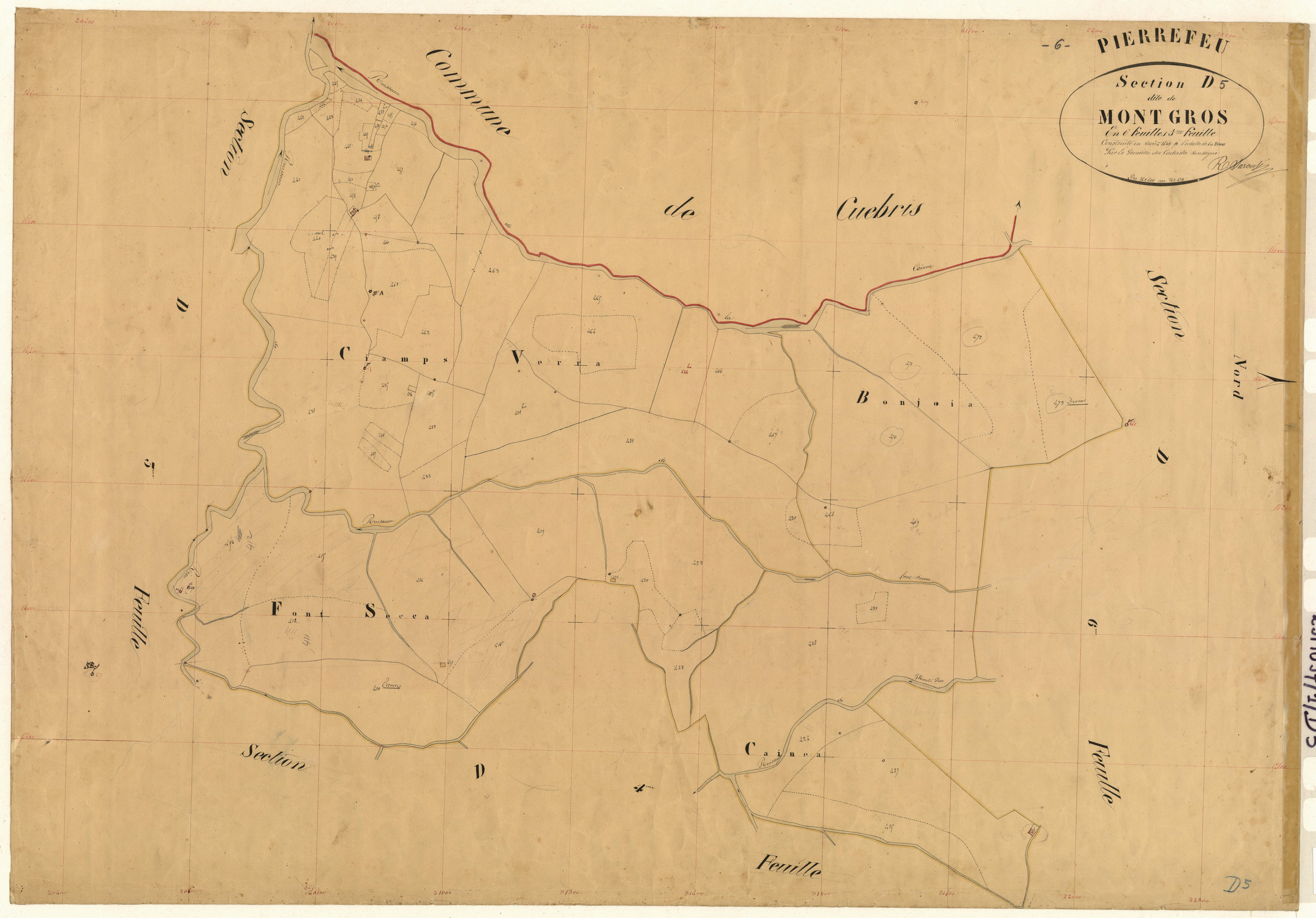 Mont-Gros. - Plan de section, D5