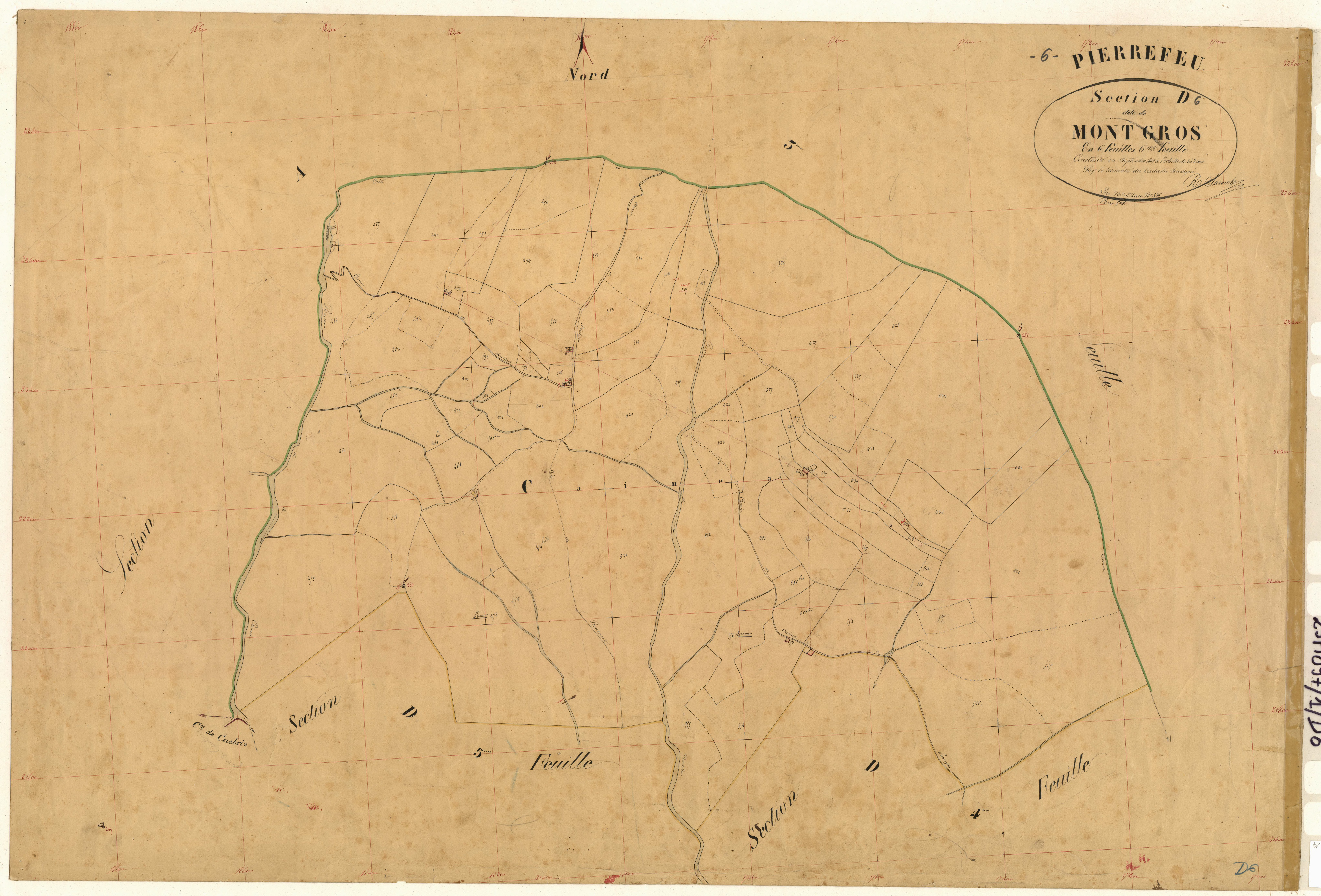 Mont-Gros. - Plan de section, D6