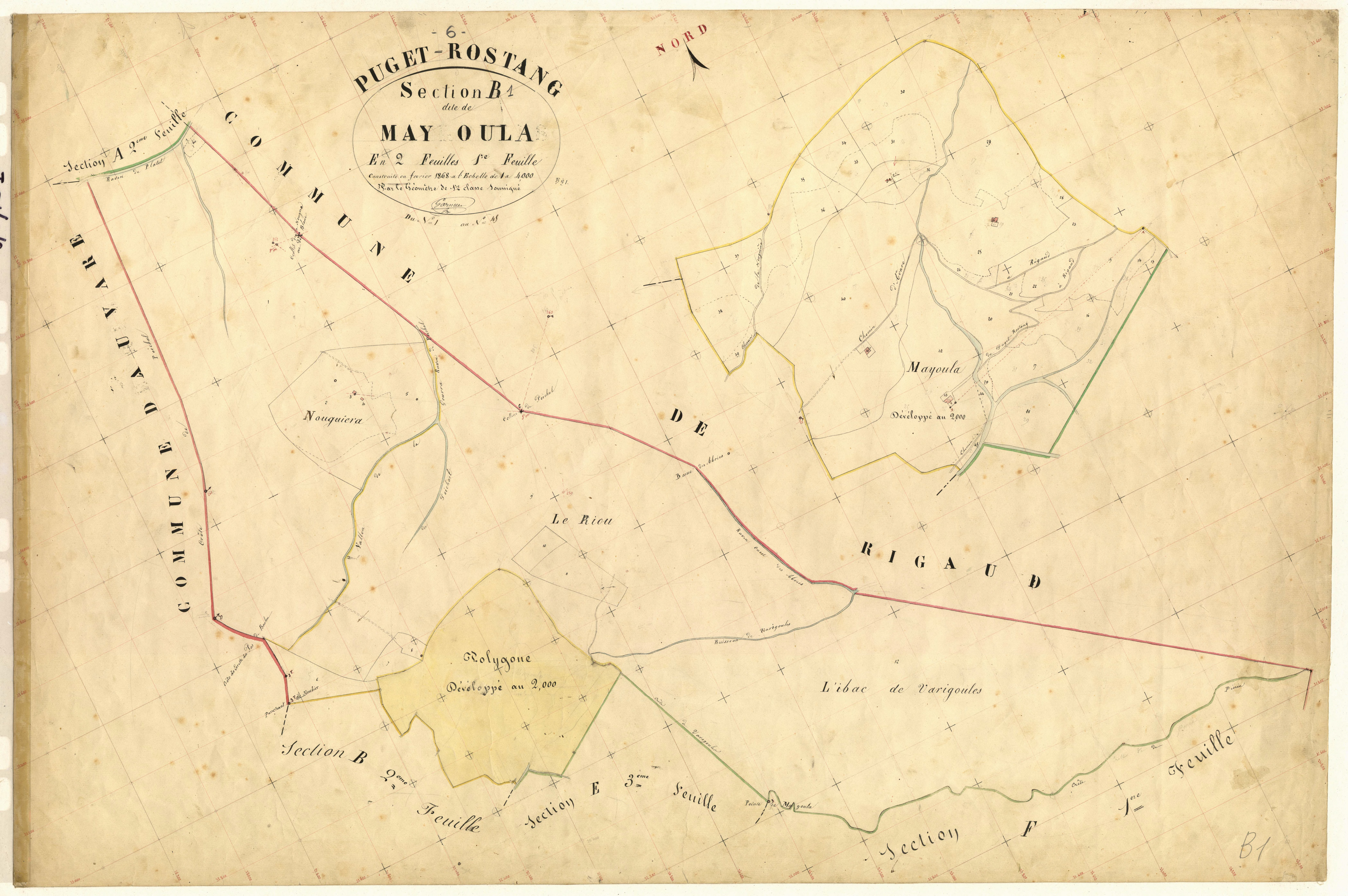 Mayoula. - Plan de section, B1