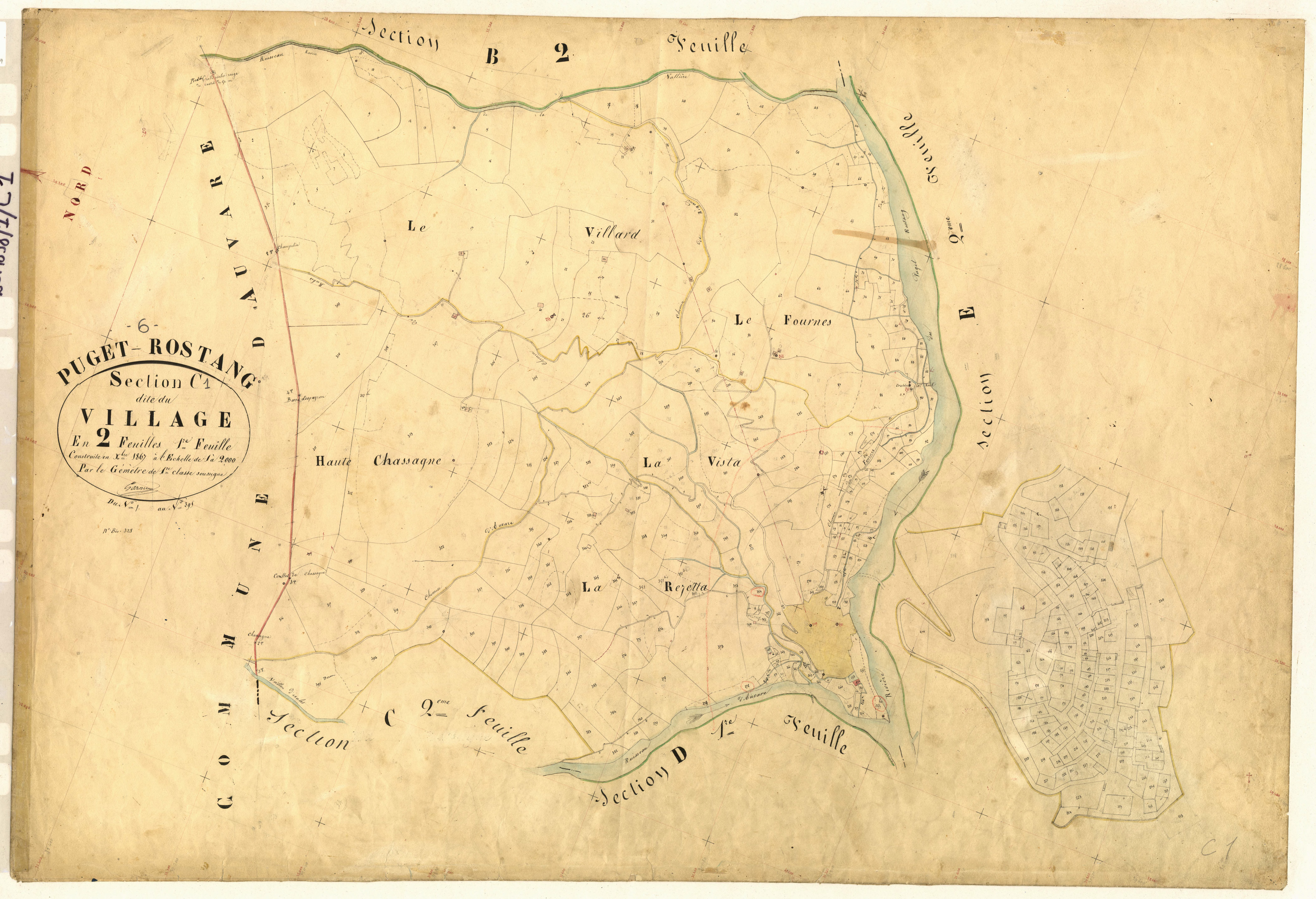 Le Village. - Plan de section, C1