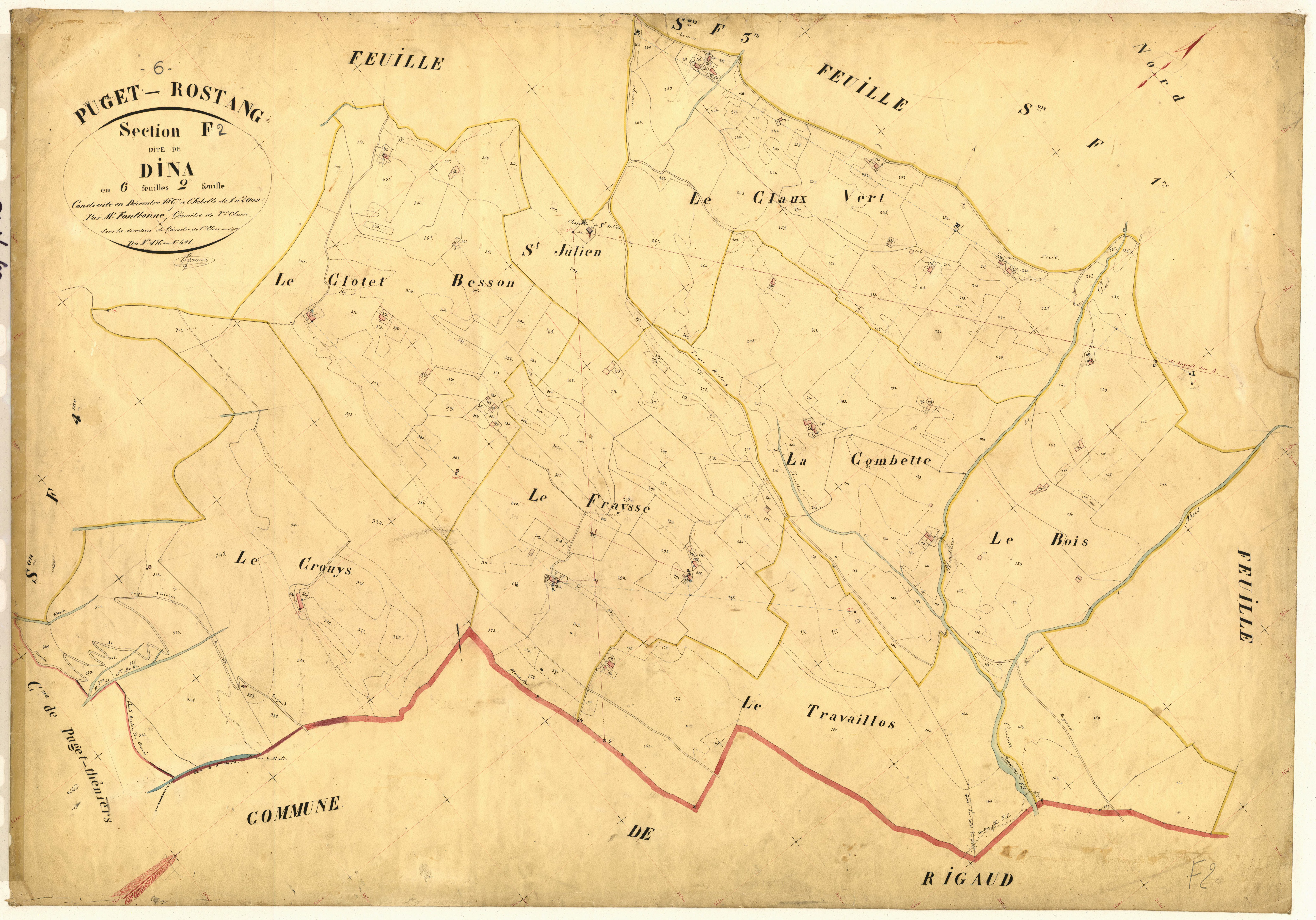 Dina. - Plan de section, F2