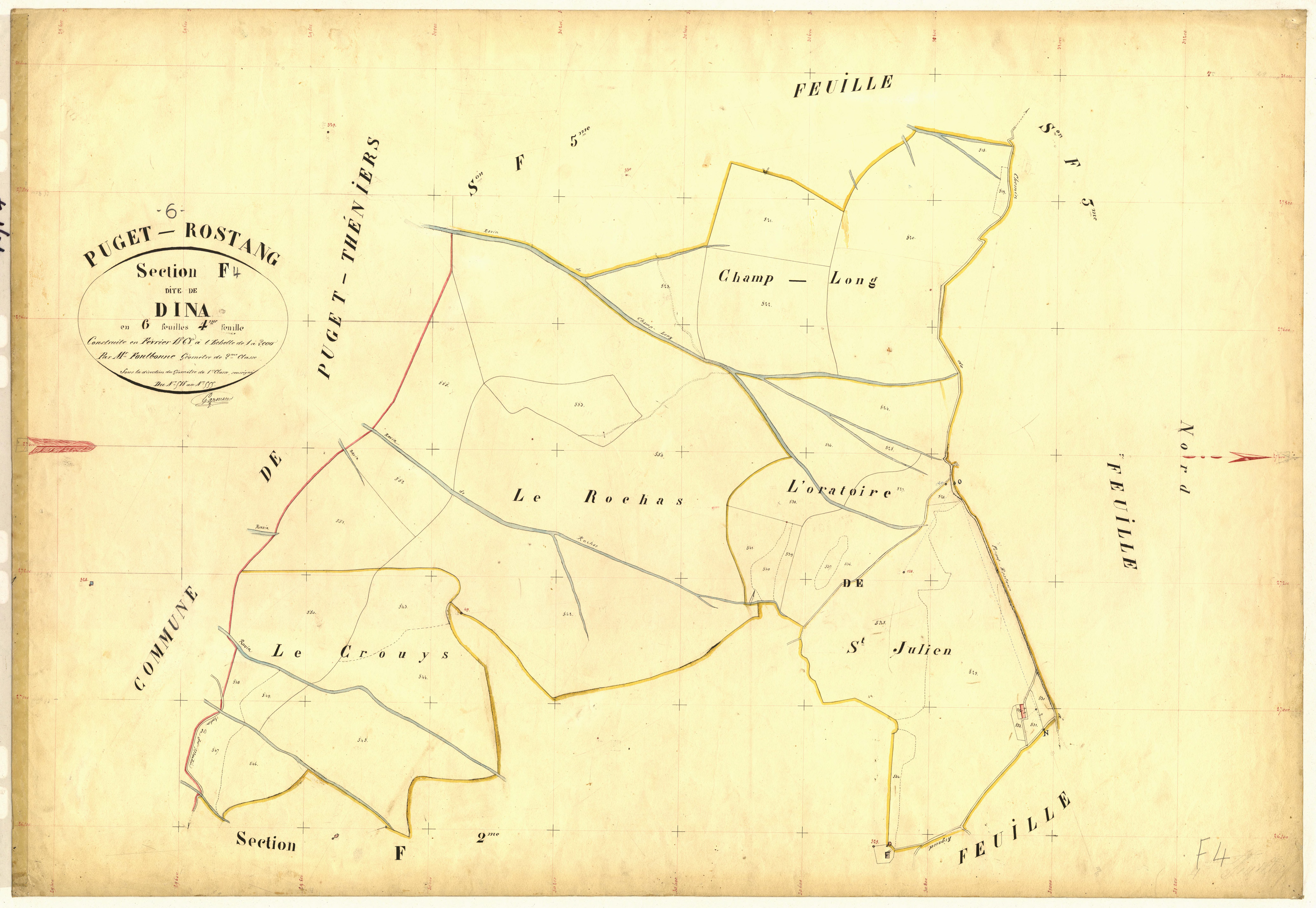Dina. - Plan de section, F4