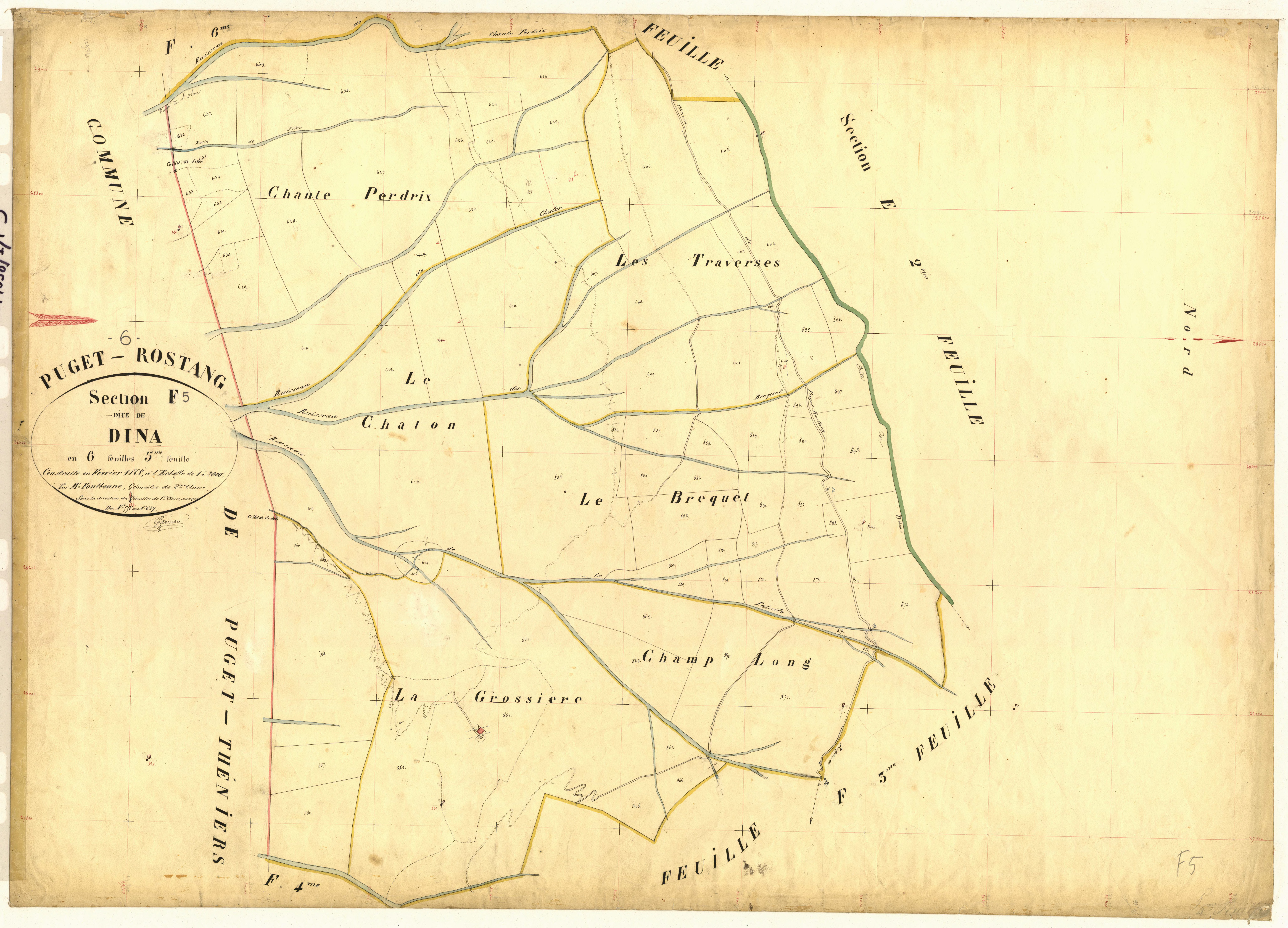 Dina. - Plan de section, F5