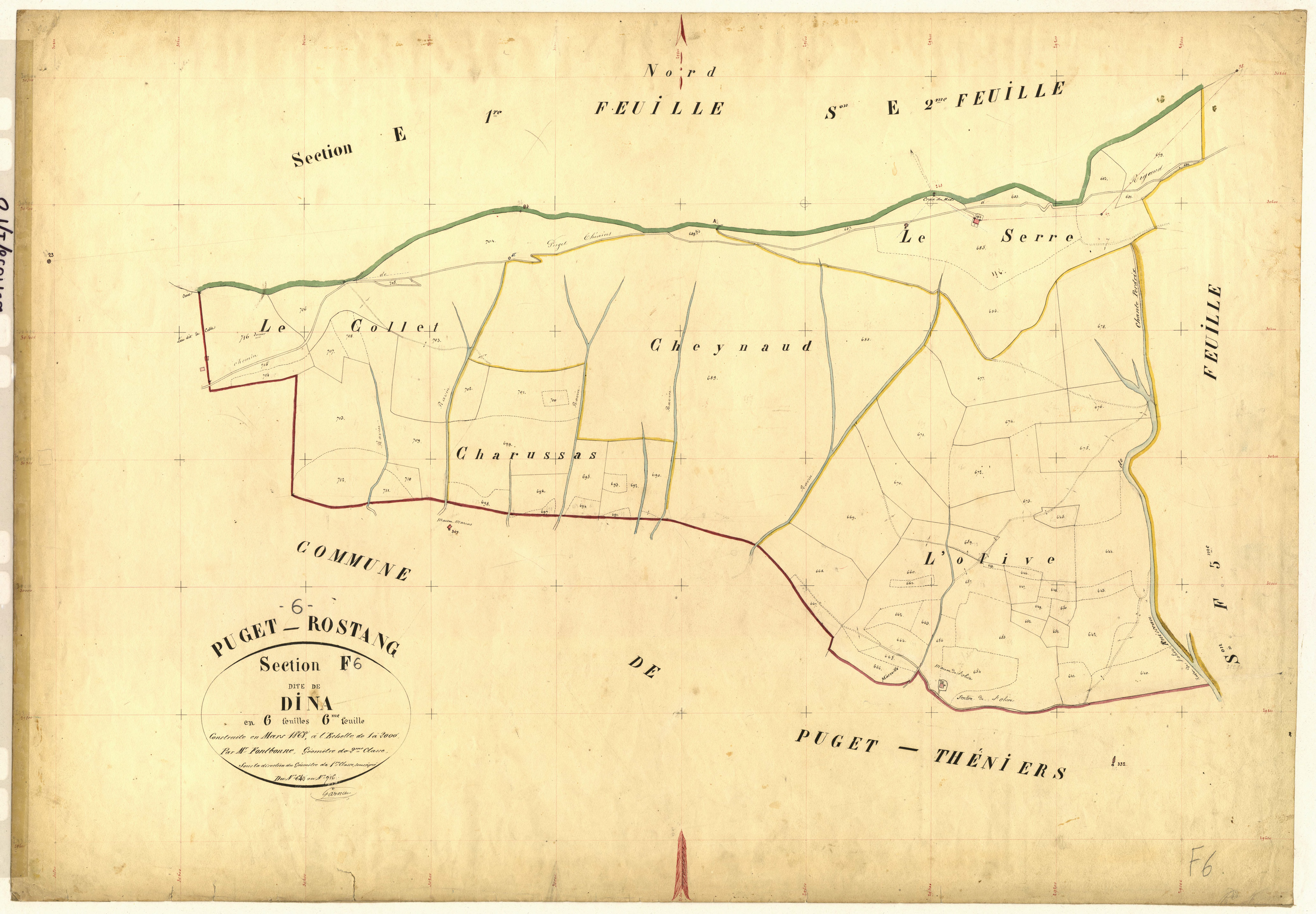 Dina. - Plan de section, F6