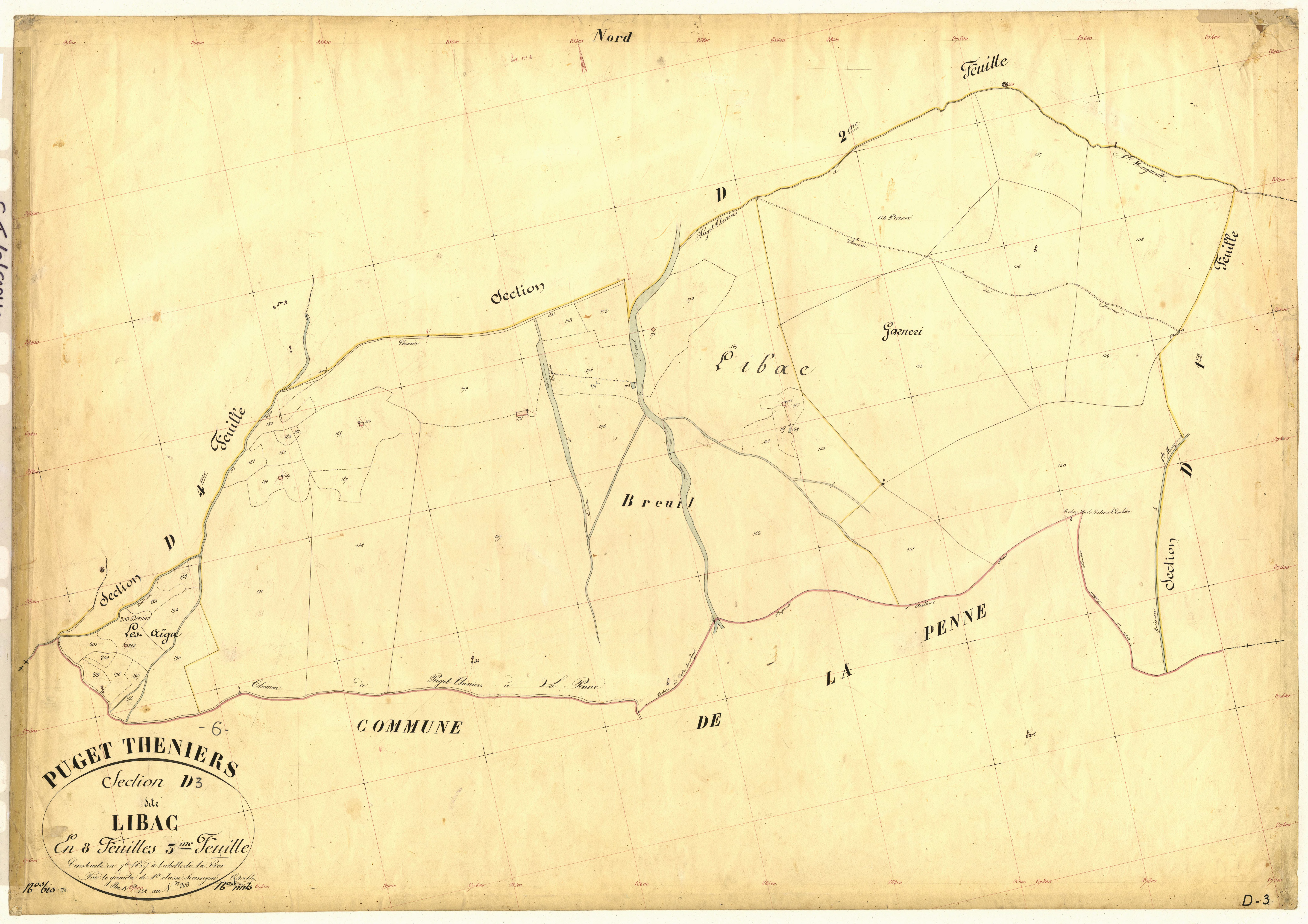 Libac. - Plan de section, D3