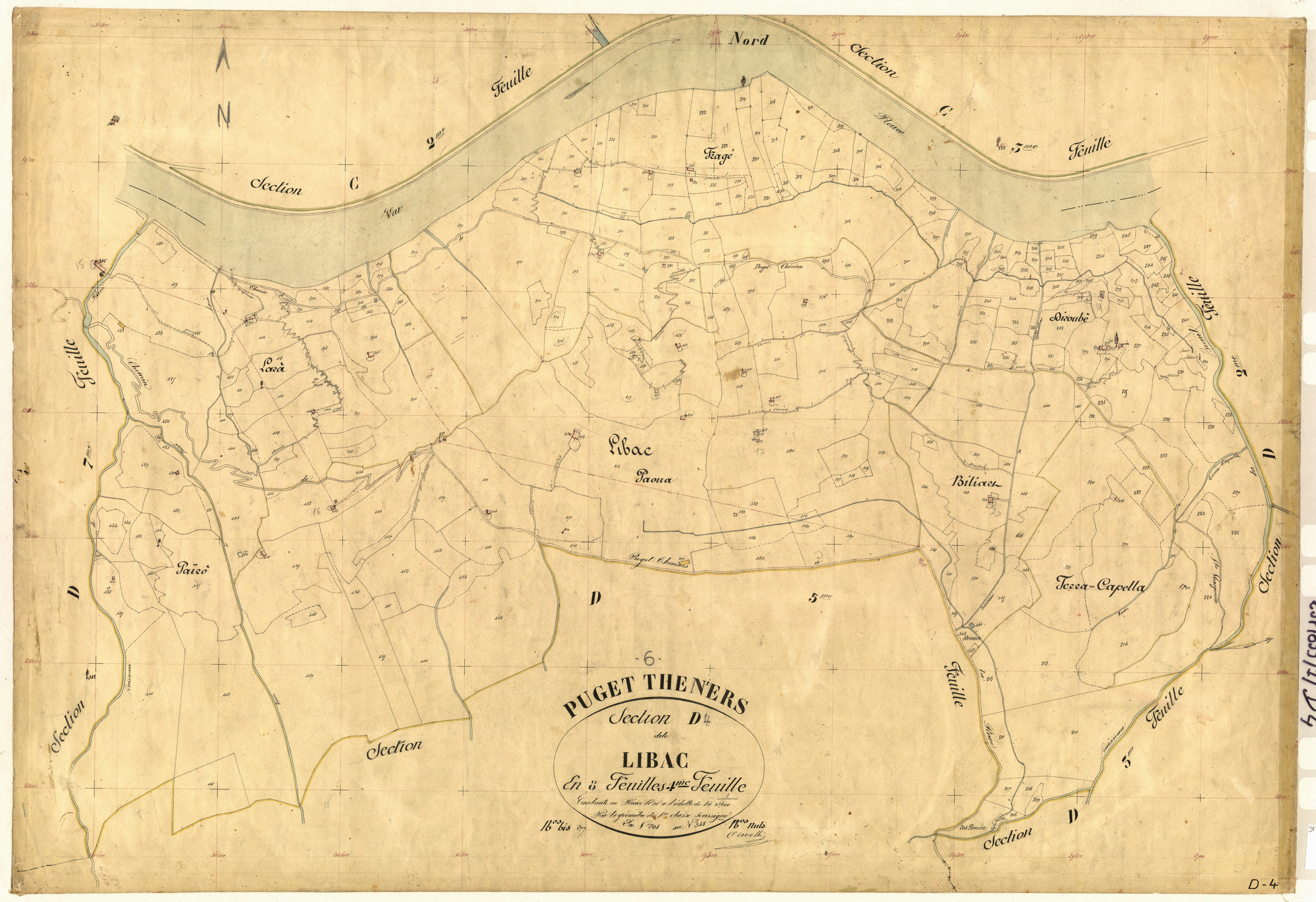 Libac. - Plan de section, D4