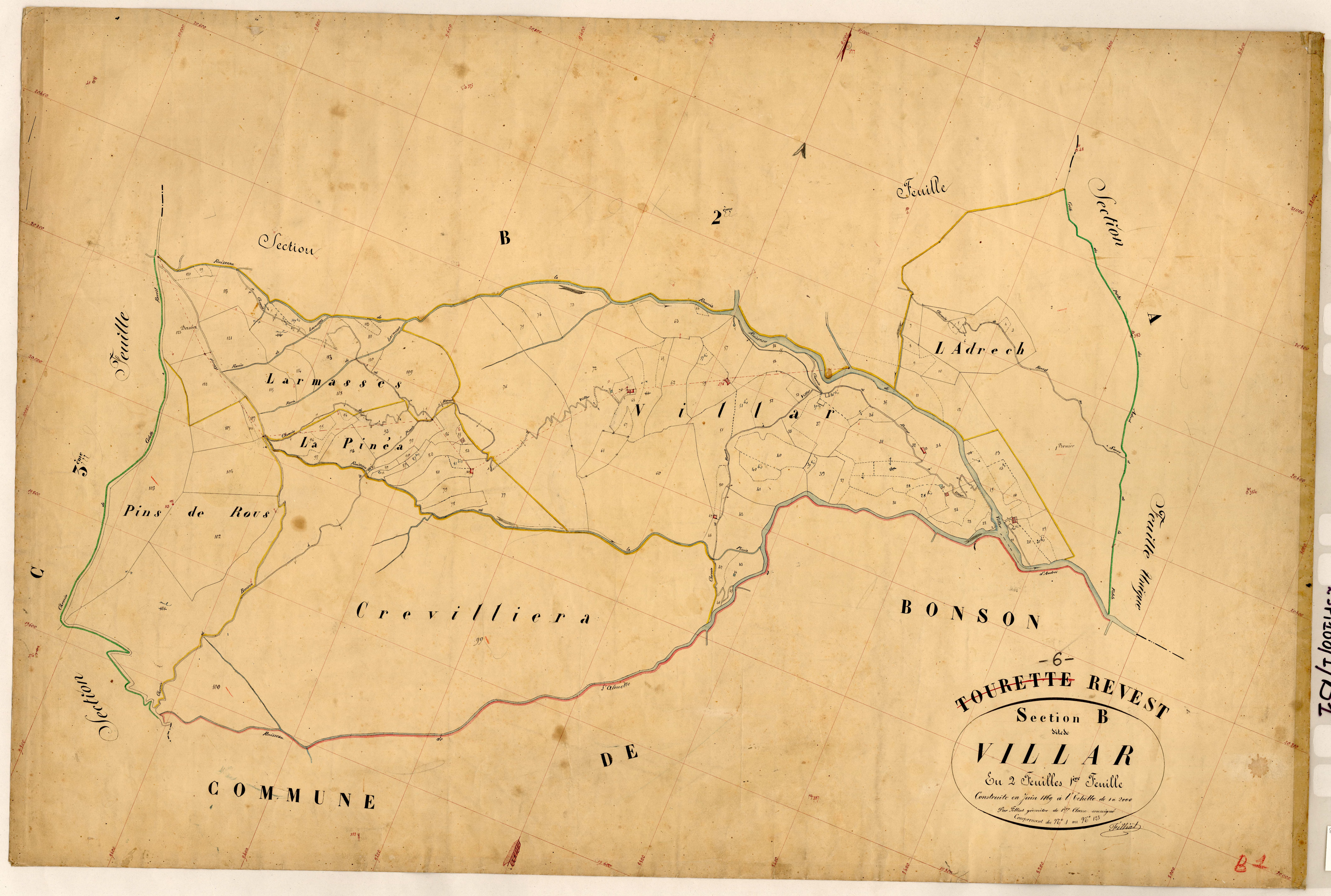 Villar. - Plan de section, B1