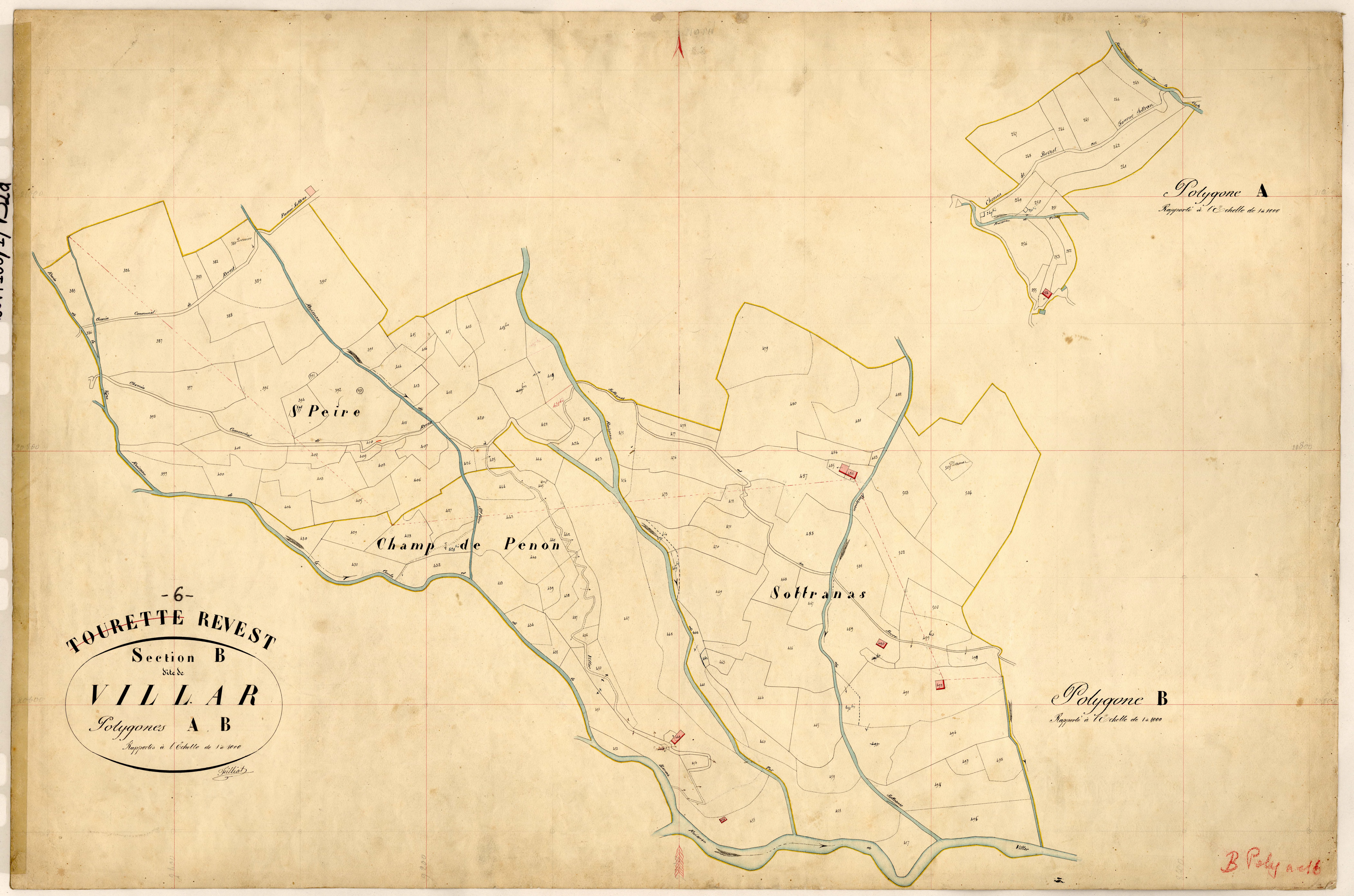 Villar (développement). - Plan de section, B2(d)