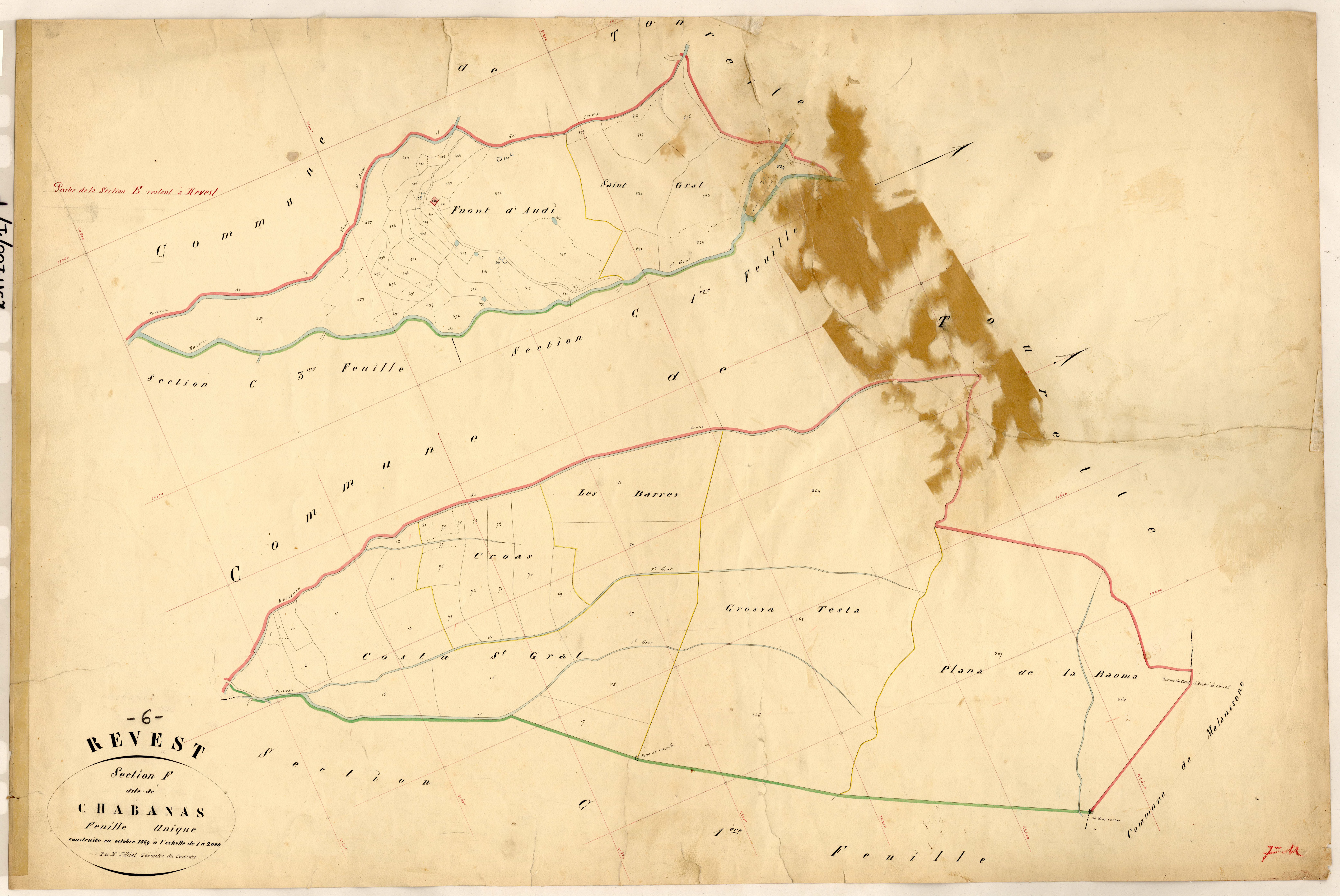 Chabanas. - Plan de section, F