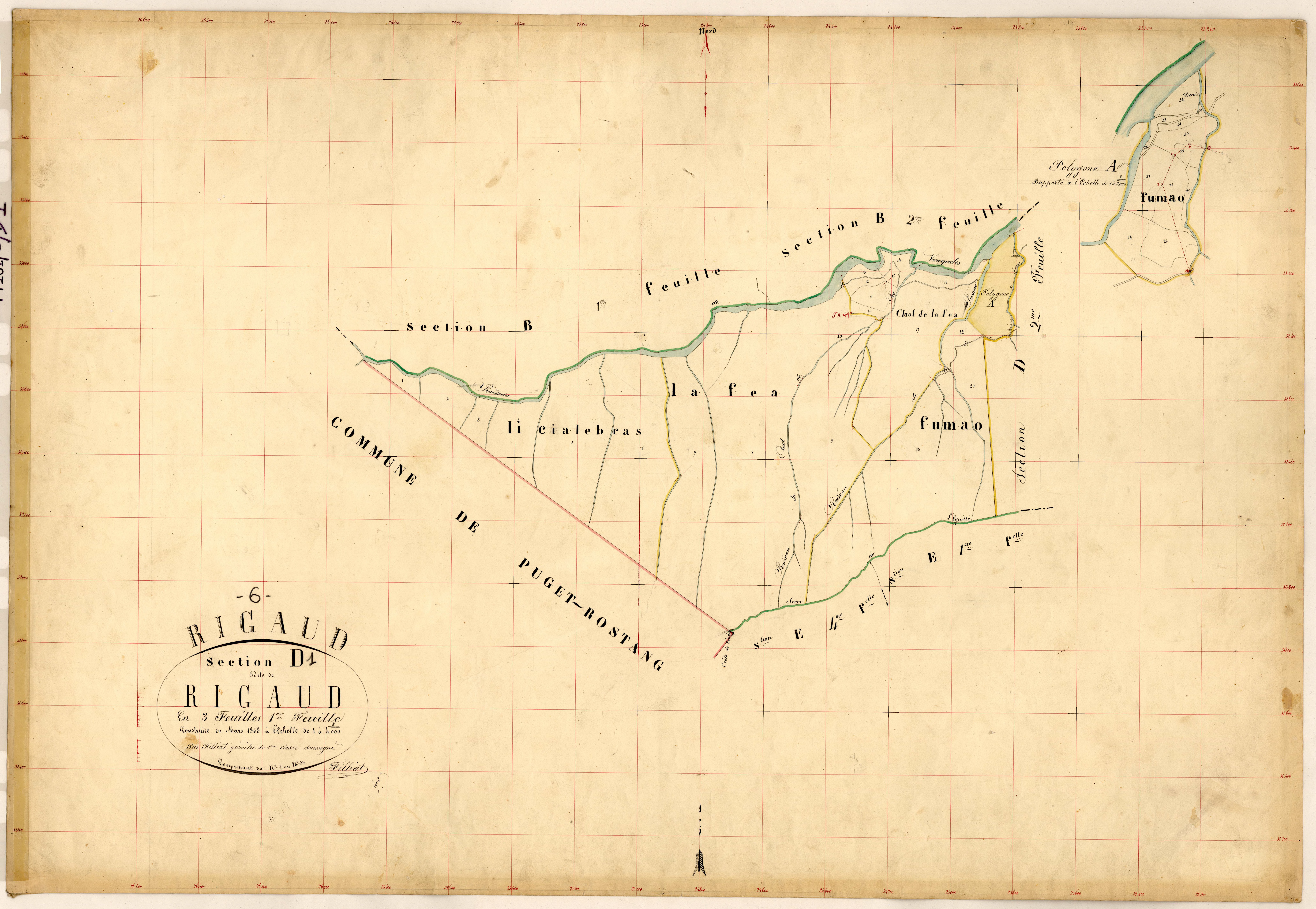 Rigaud. - Plan de section, D1