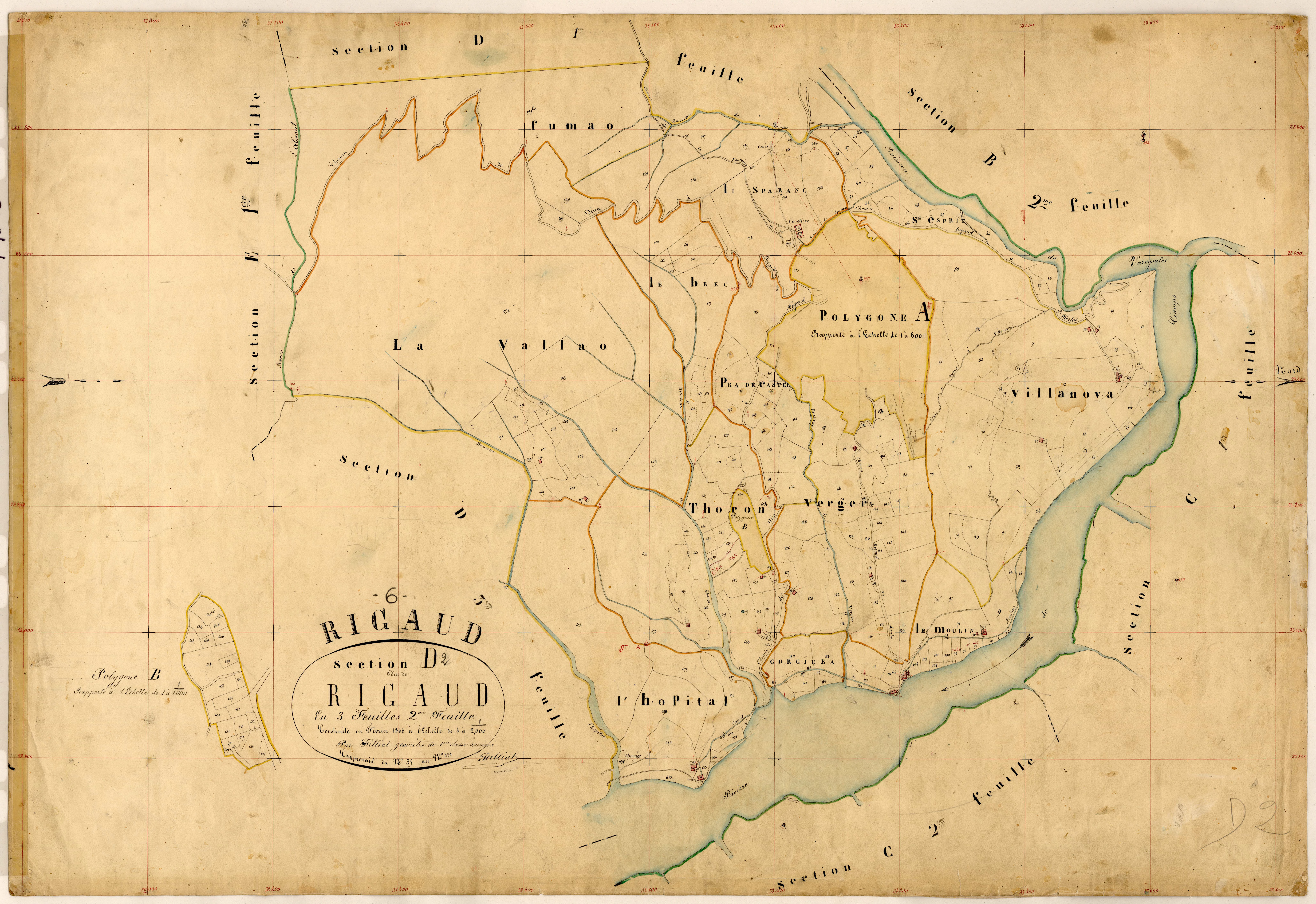 Rigaud. - Plan de section, D2