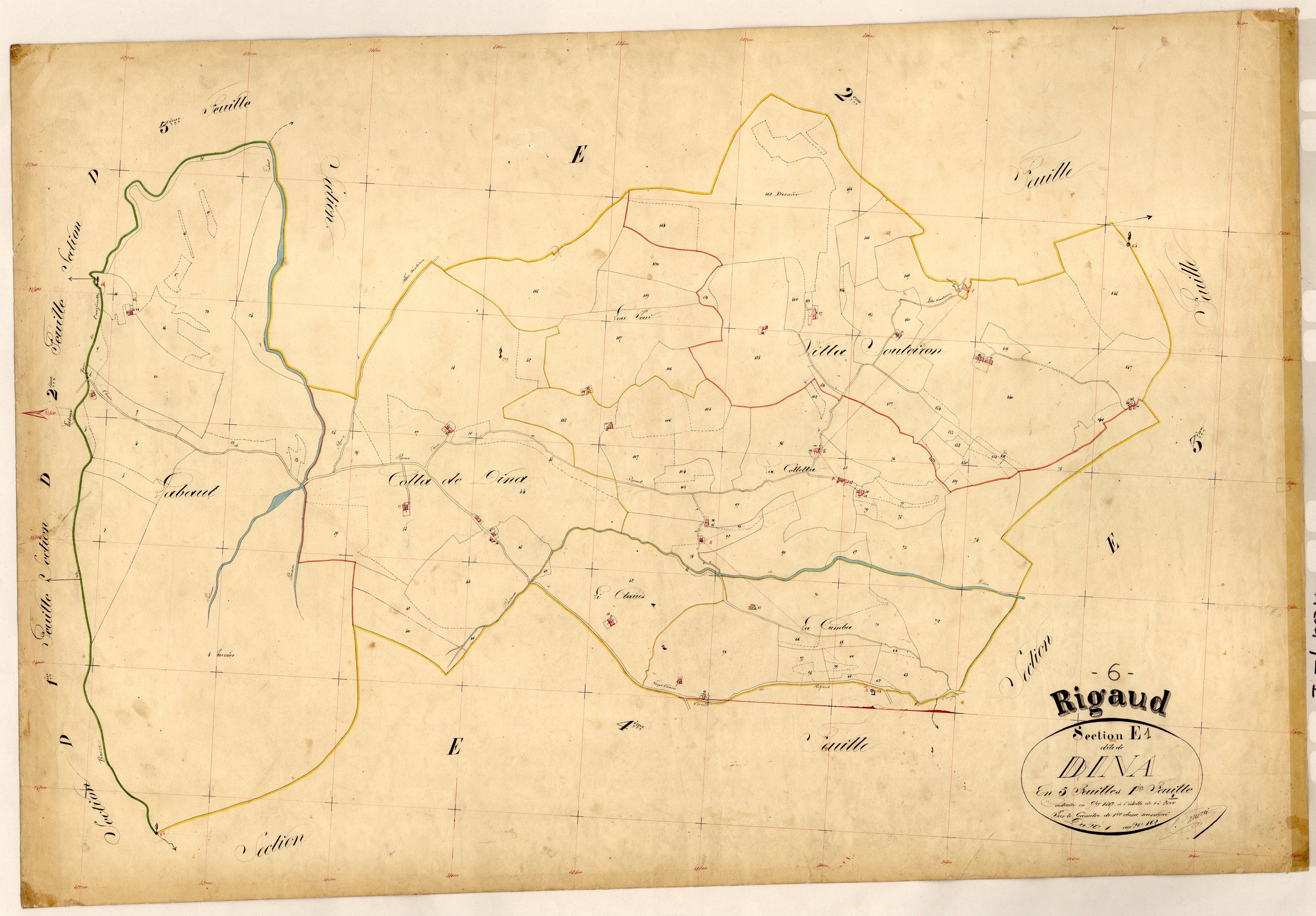 Dina. - Plan de section, E1