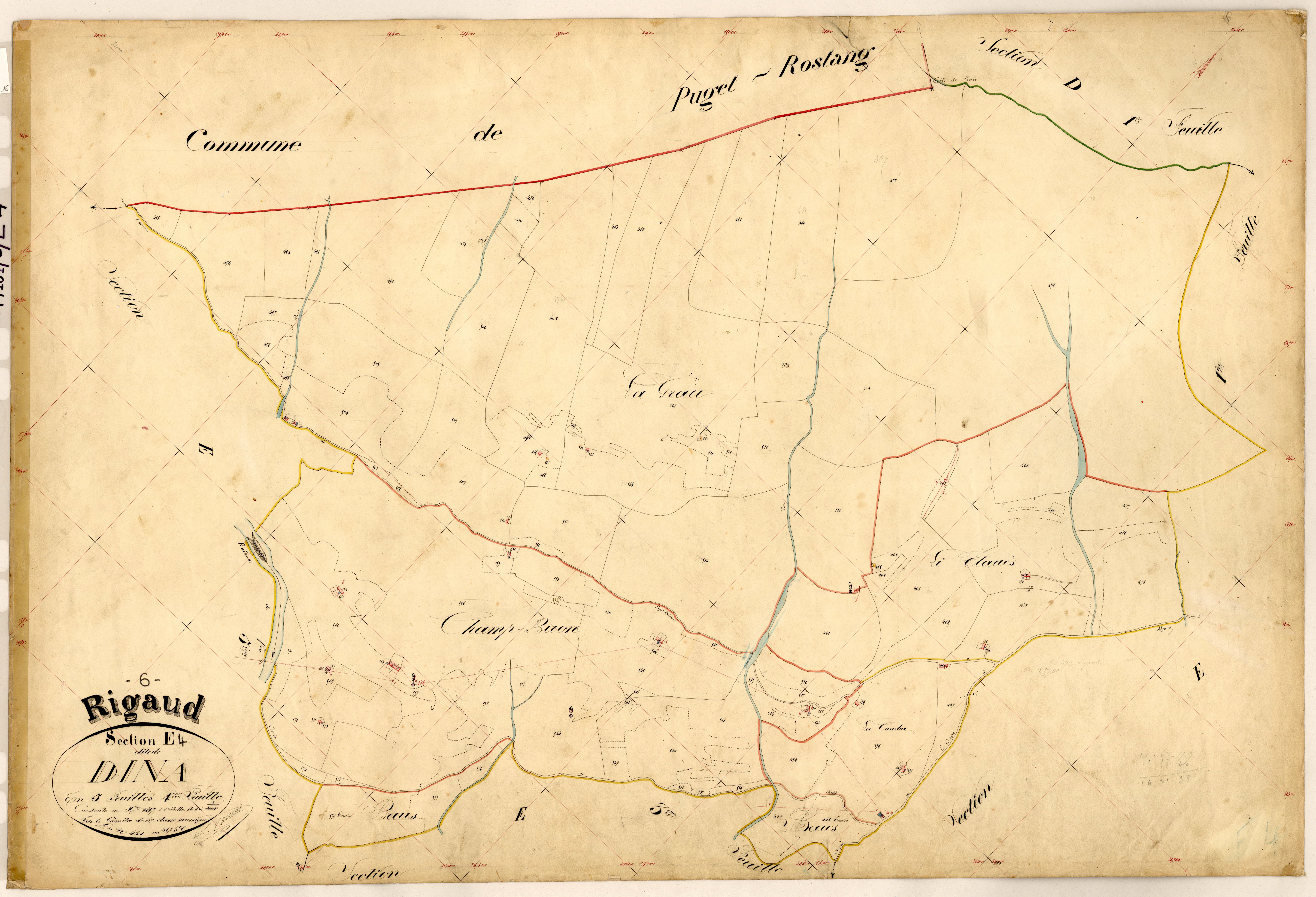 Dina. - Plan de section, E4