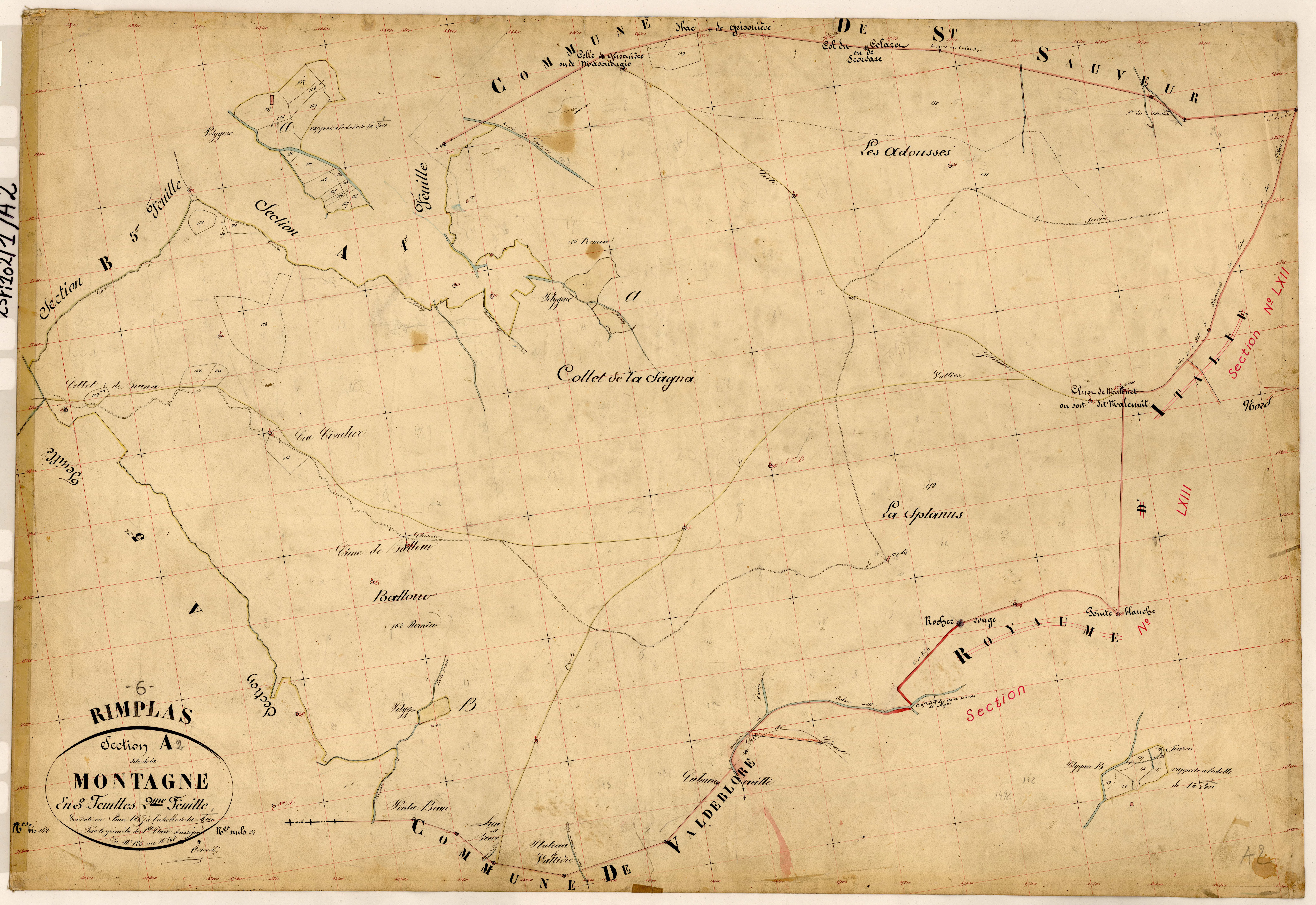 La Montagne. - Plan de section, A2