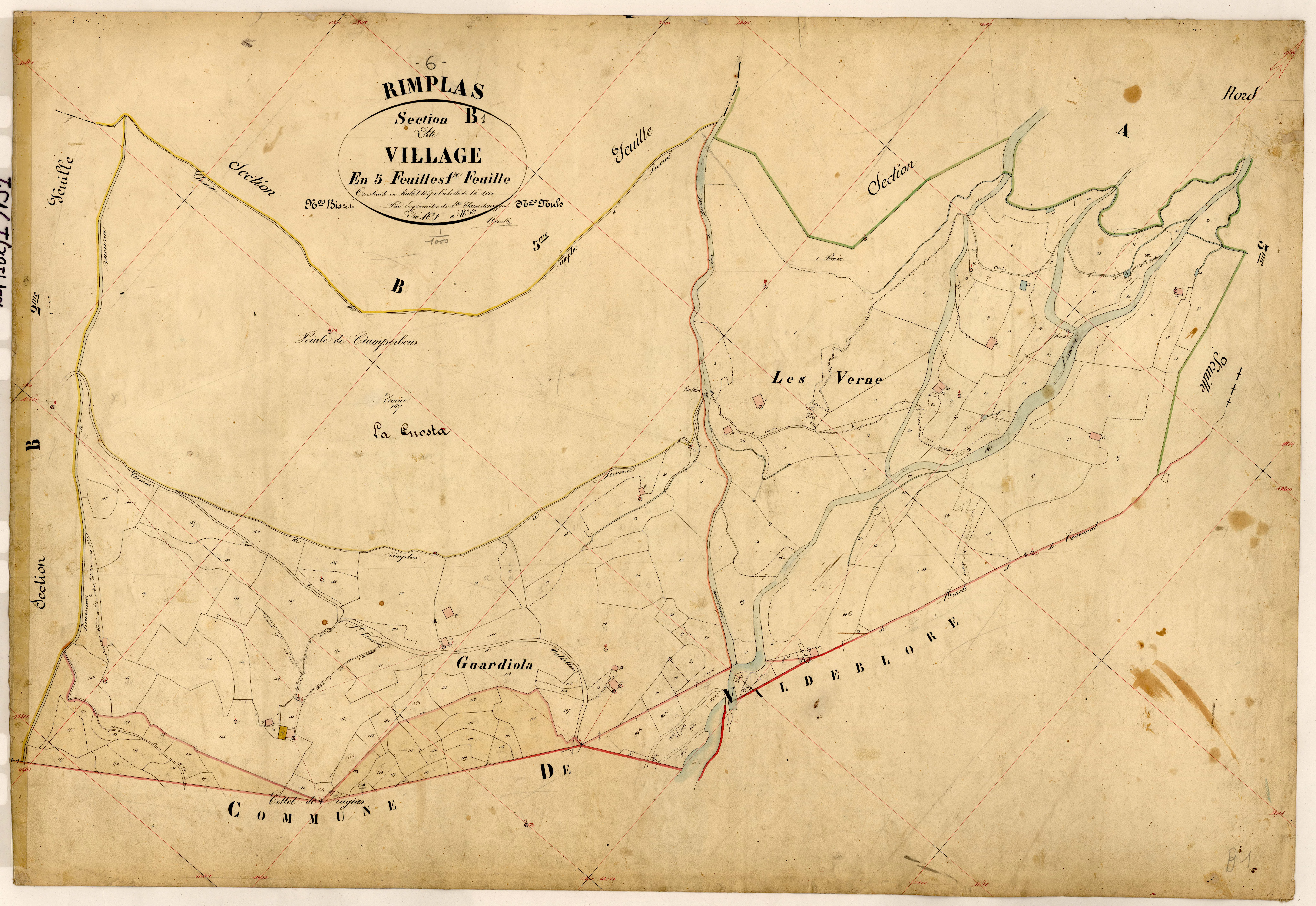 Le Village. - Plan de section, B1