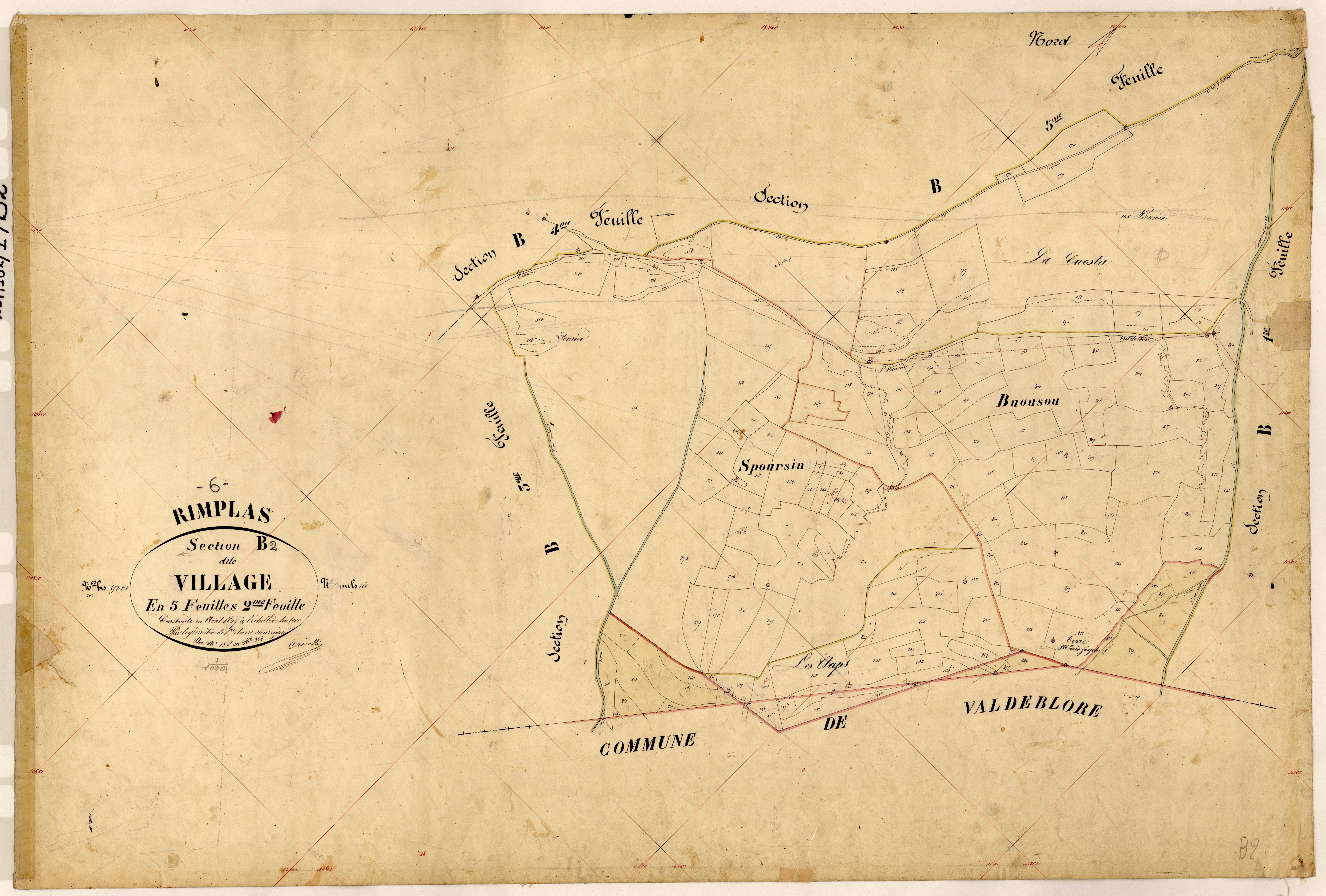 Le Village. - Plan de section, B2