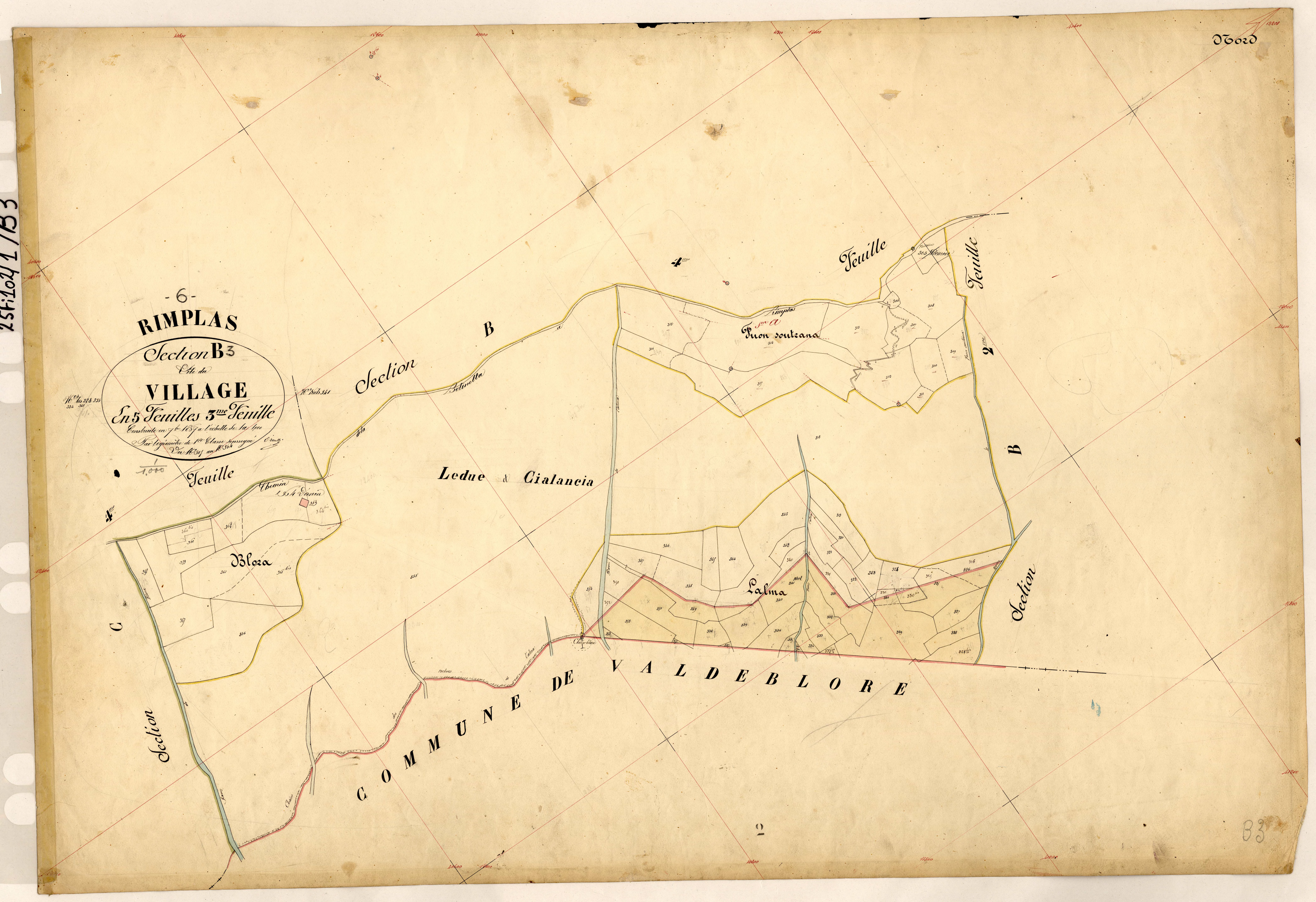 Le Village. - Plan de section, B3