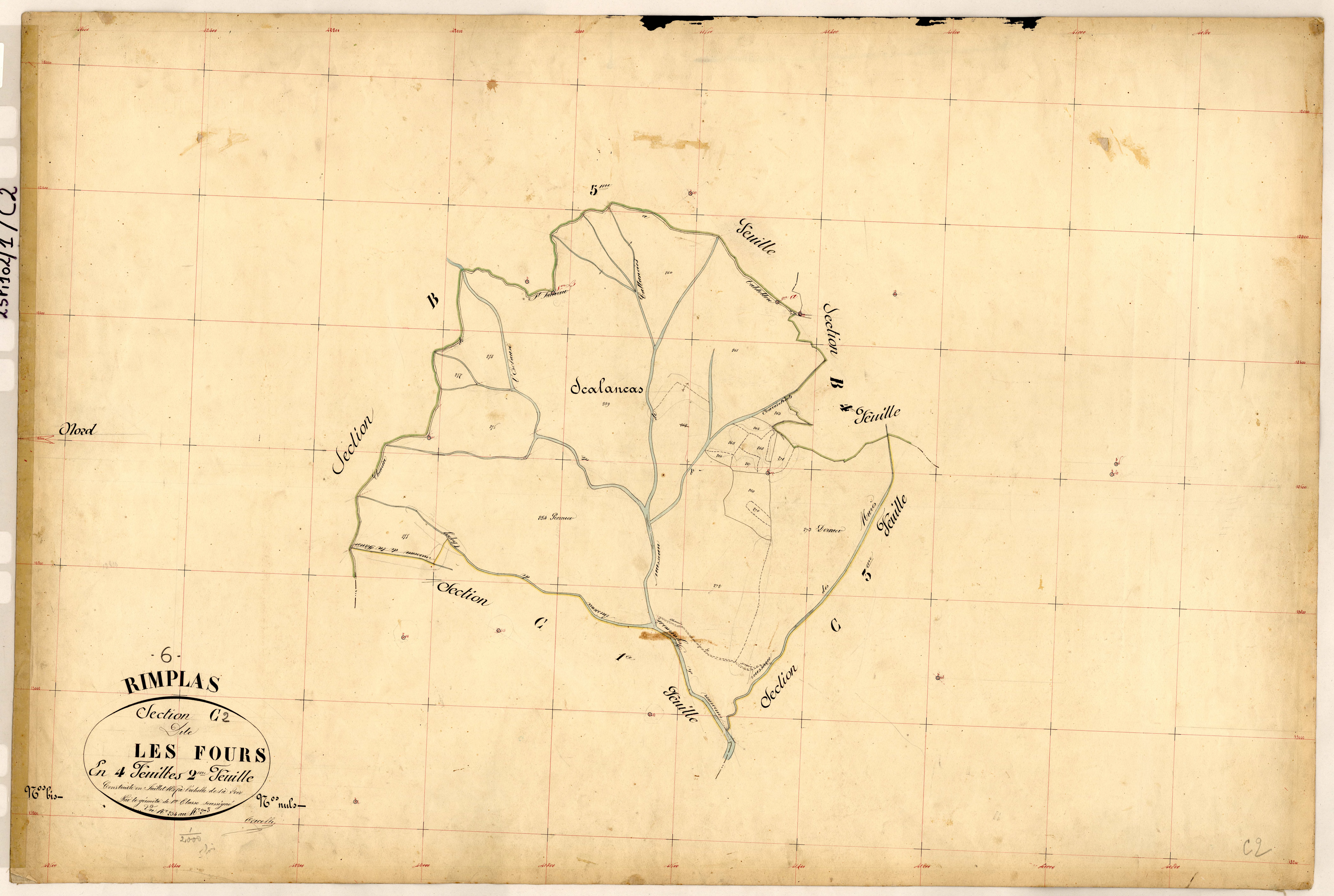 Les Fours. - Plan de section, C2