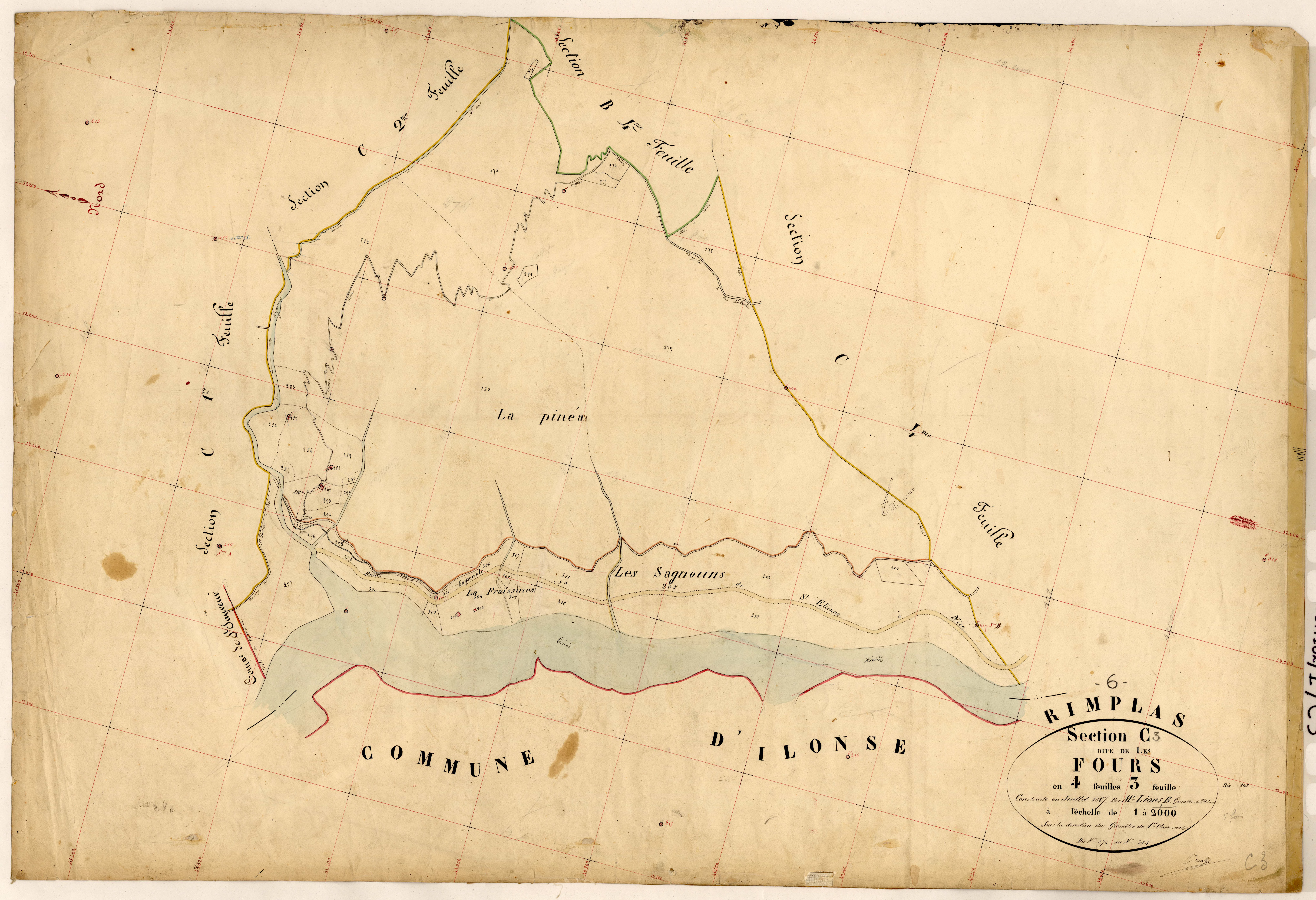 Les Fours. - Plan de section, C3