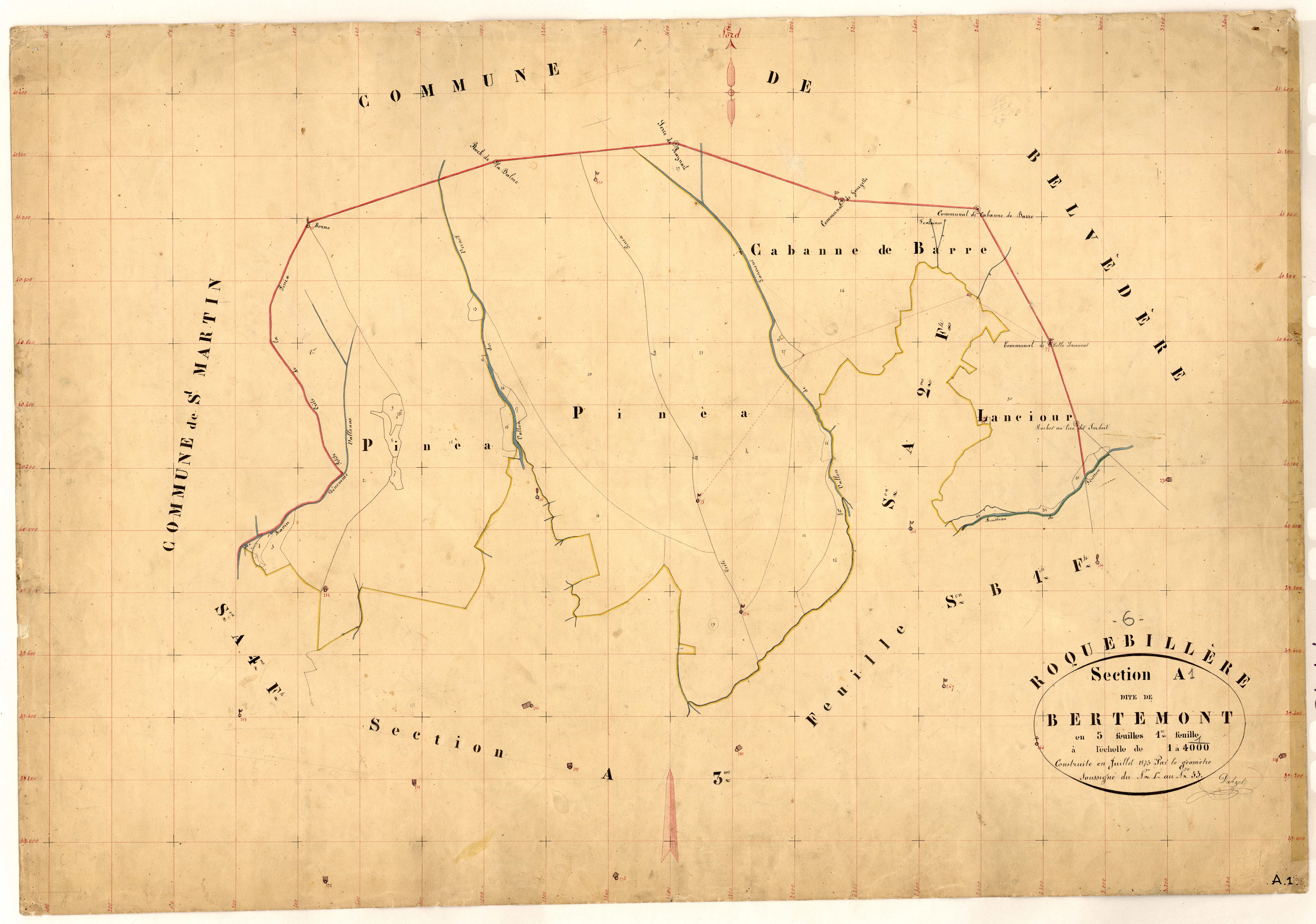 Bertemont. - Plan de section, A1