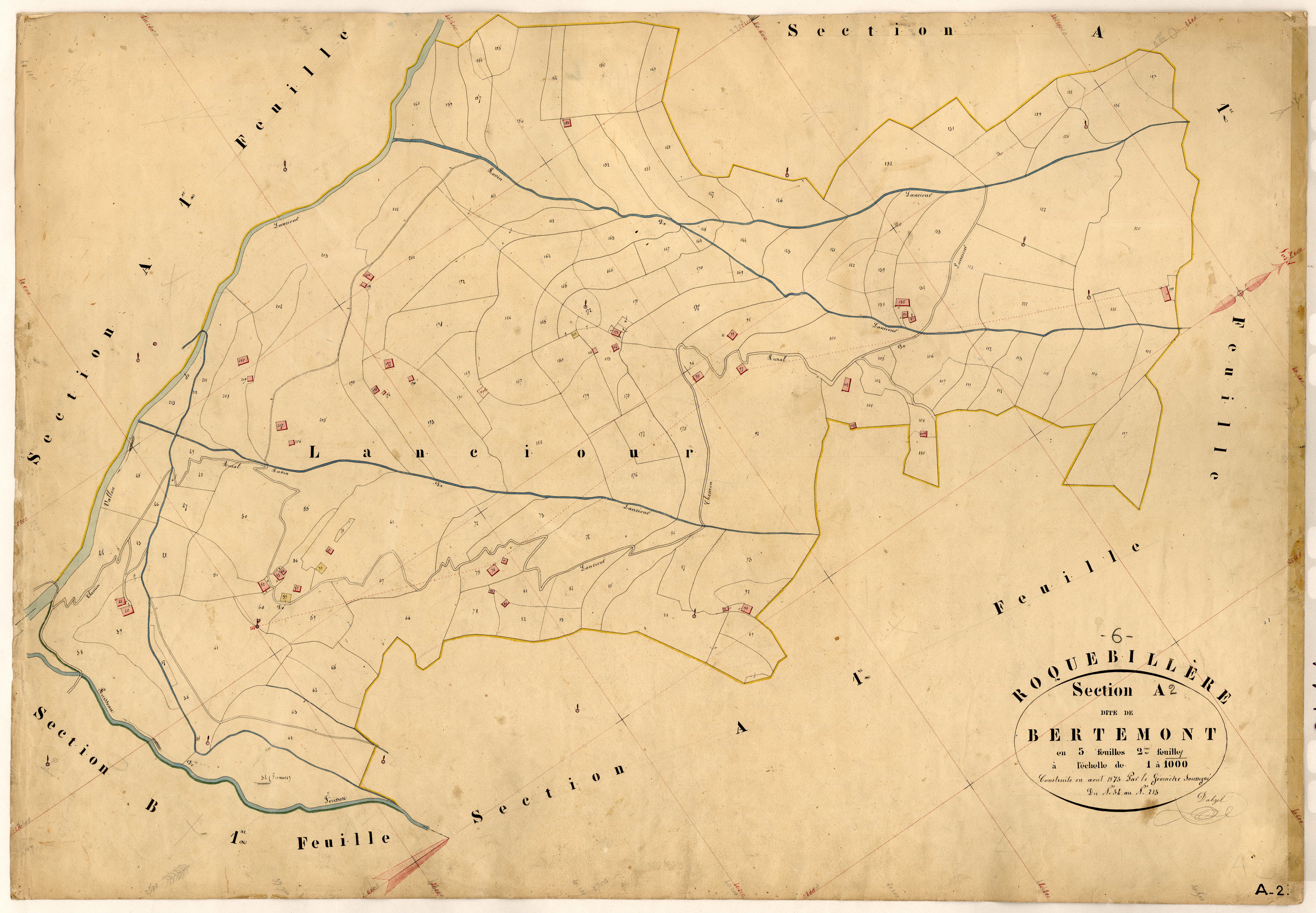 Bertemont. - Plan de section, A2