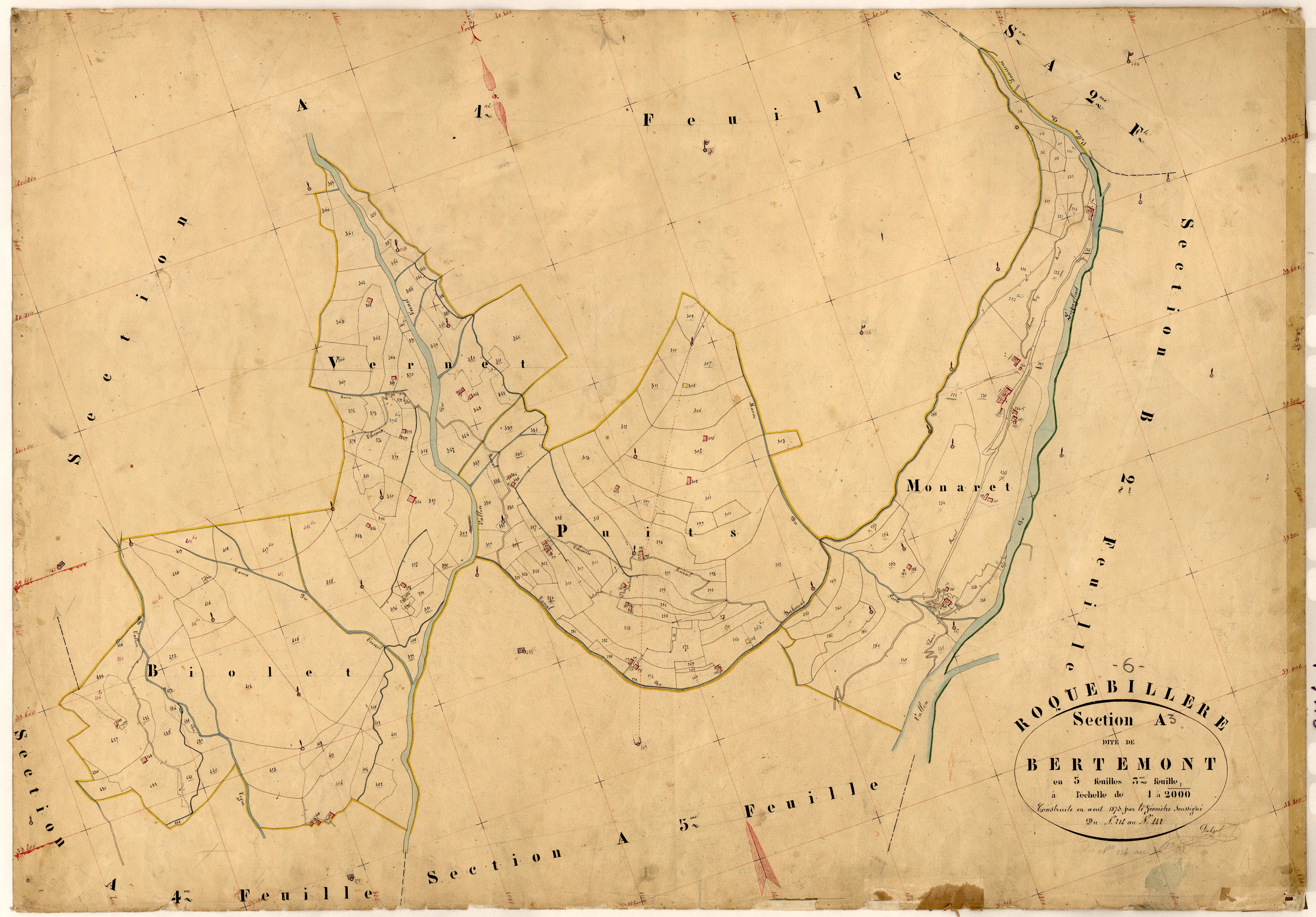 Bertemont. - Plan de section, A3