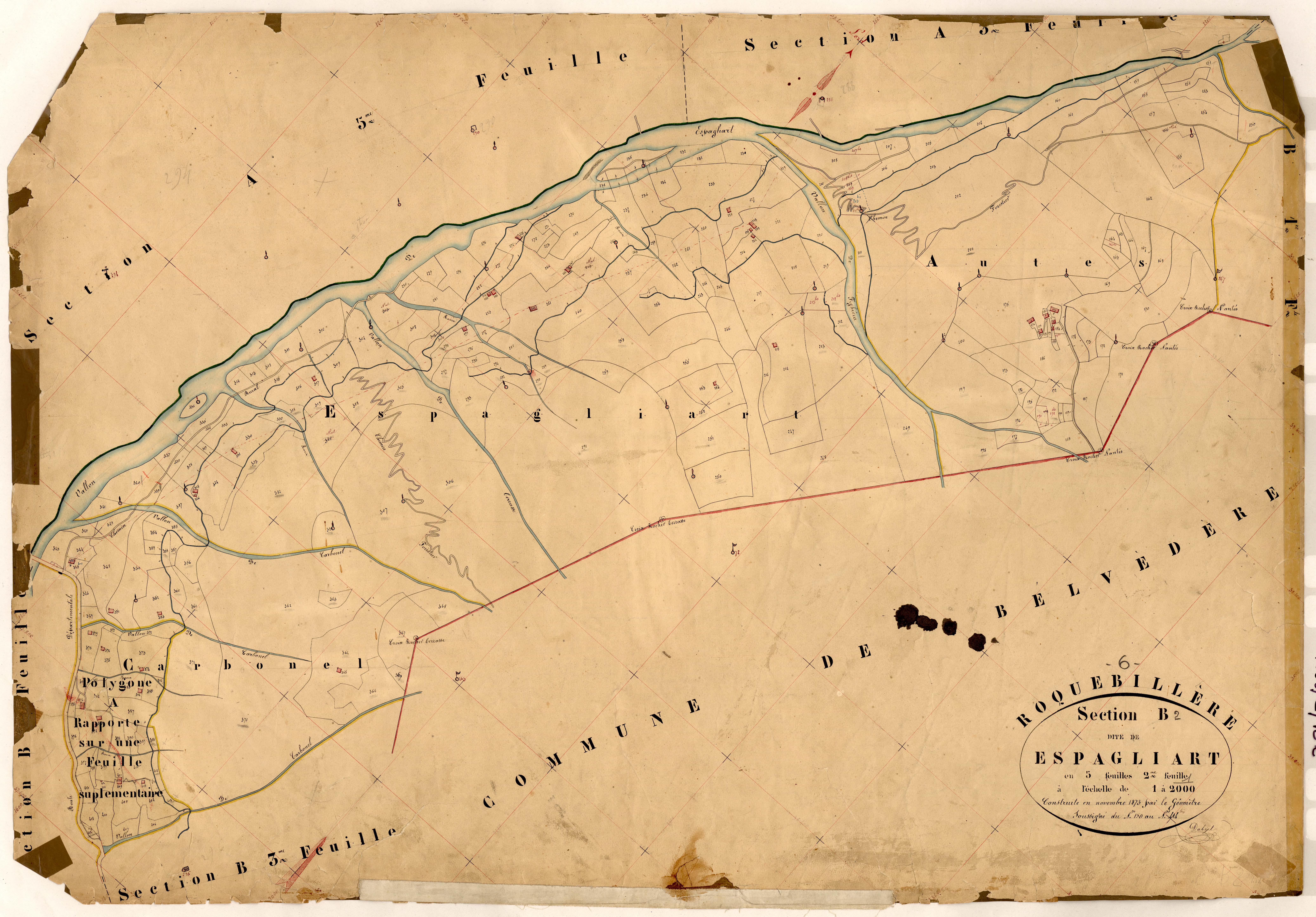 Espagliart. - Plan de section, B2