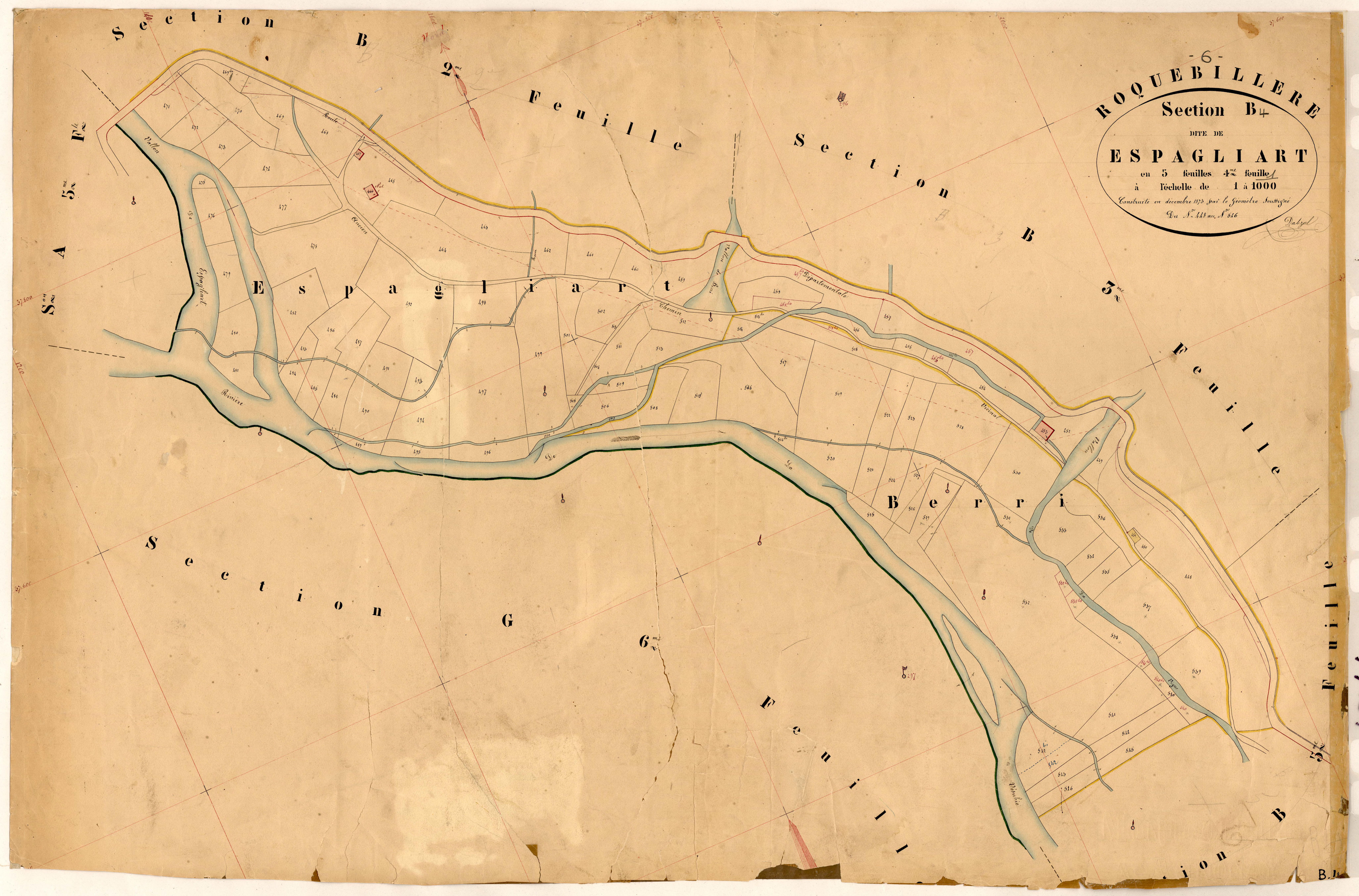 Espagliart. - Plan de section, B4