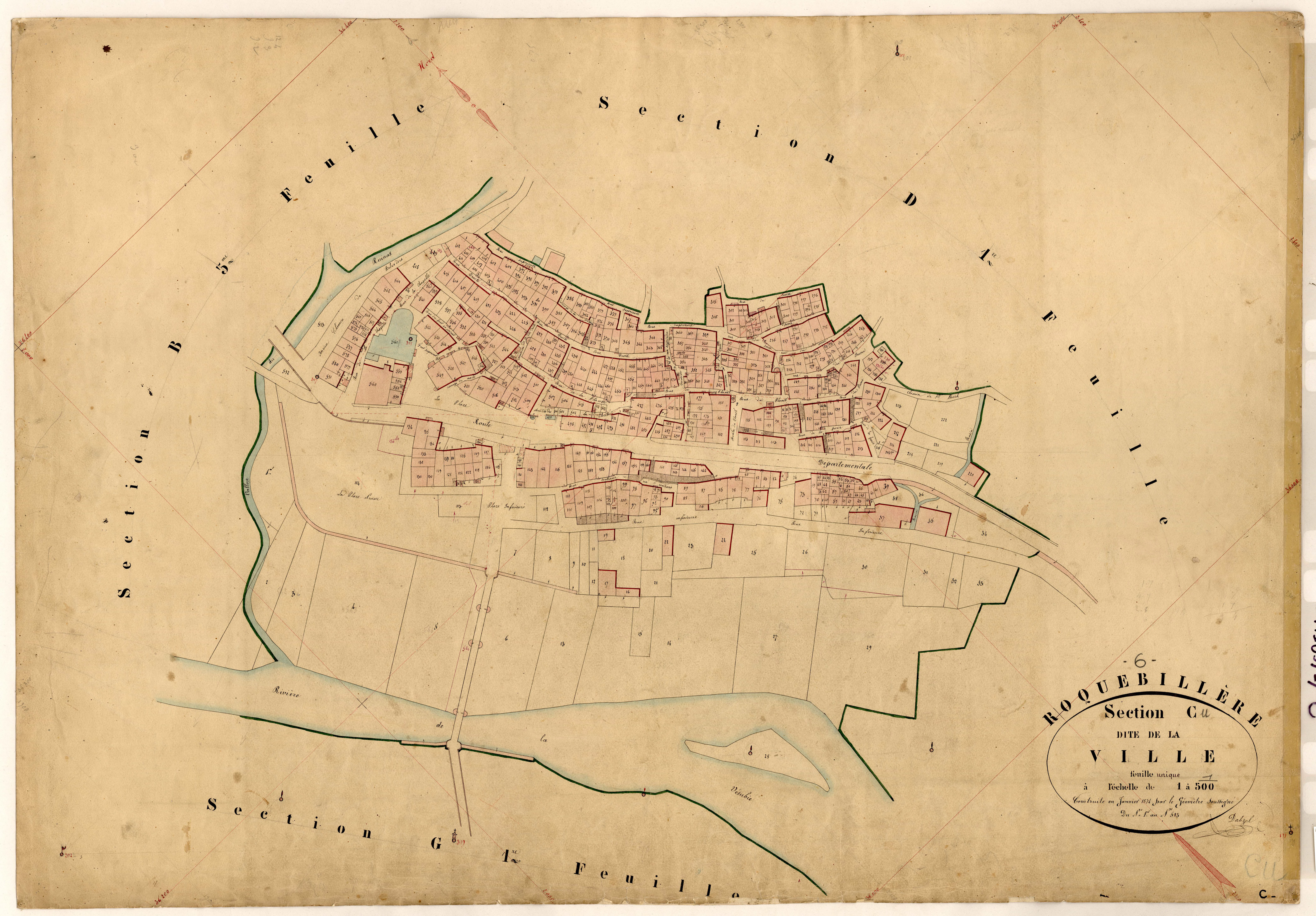 La Ville. - Plan de section, C