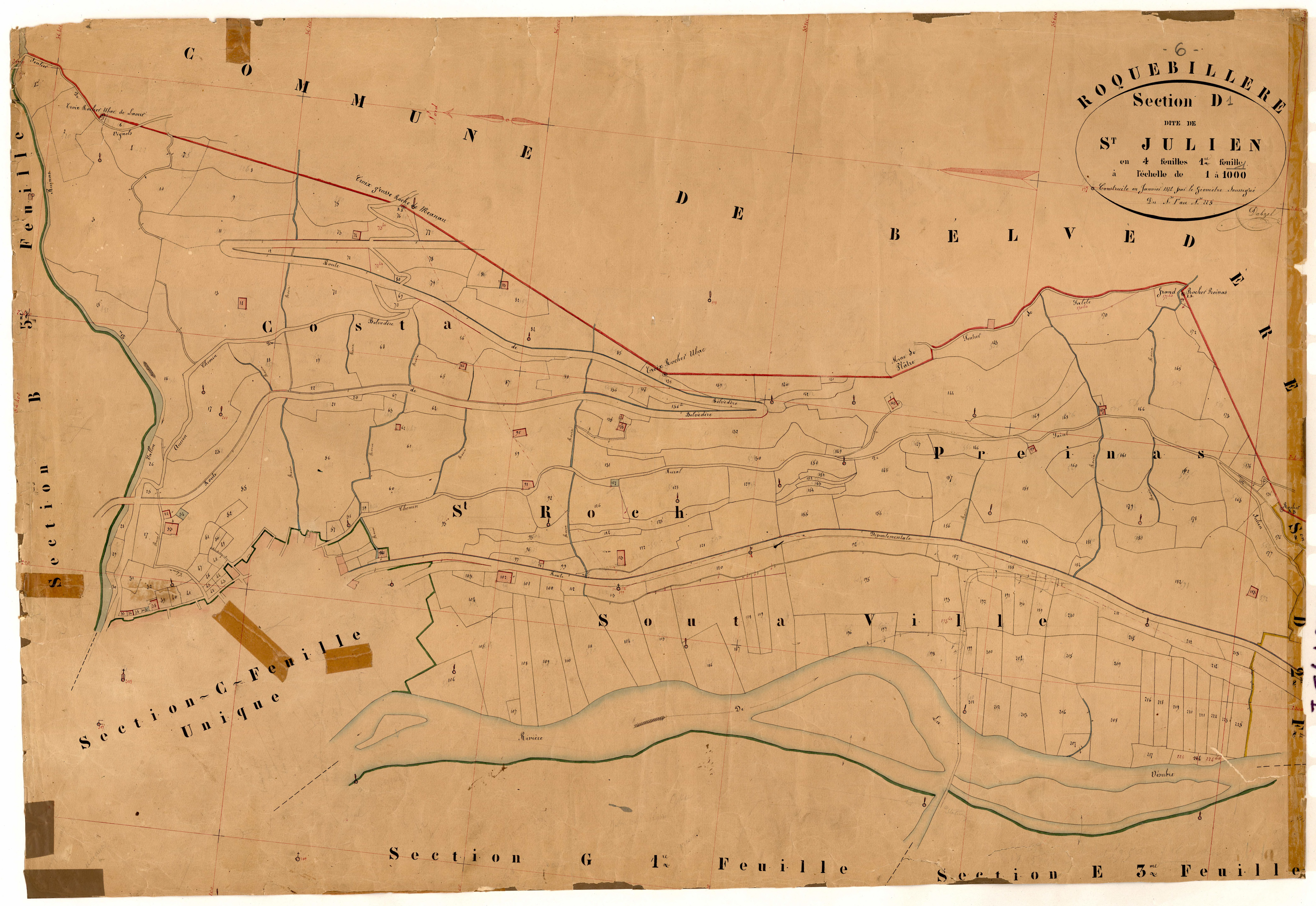 Saint-Julien. - Plan de section, D1