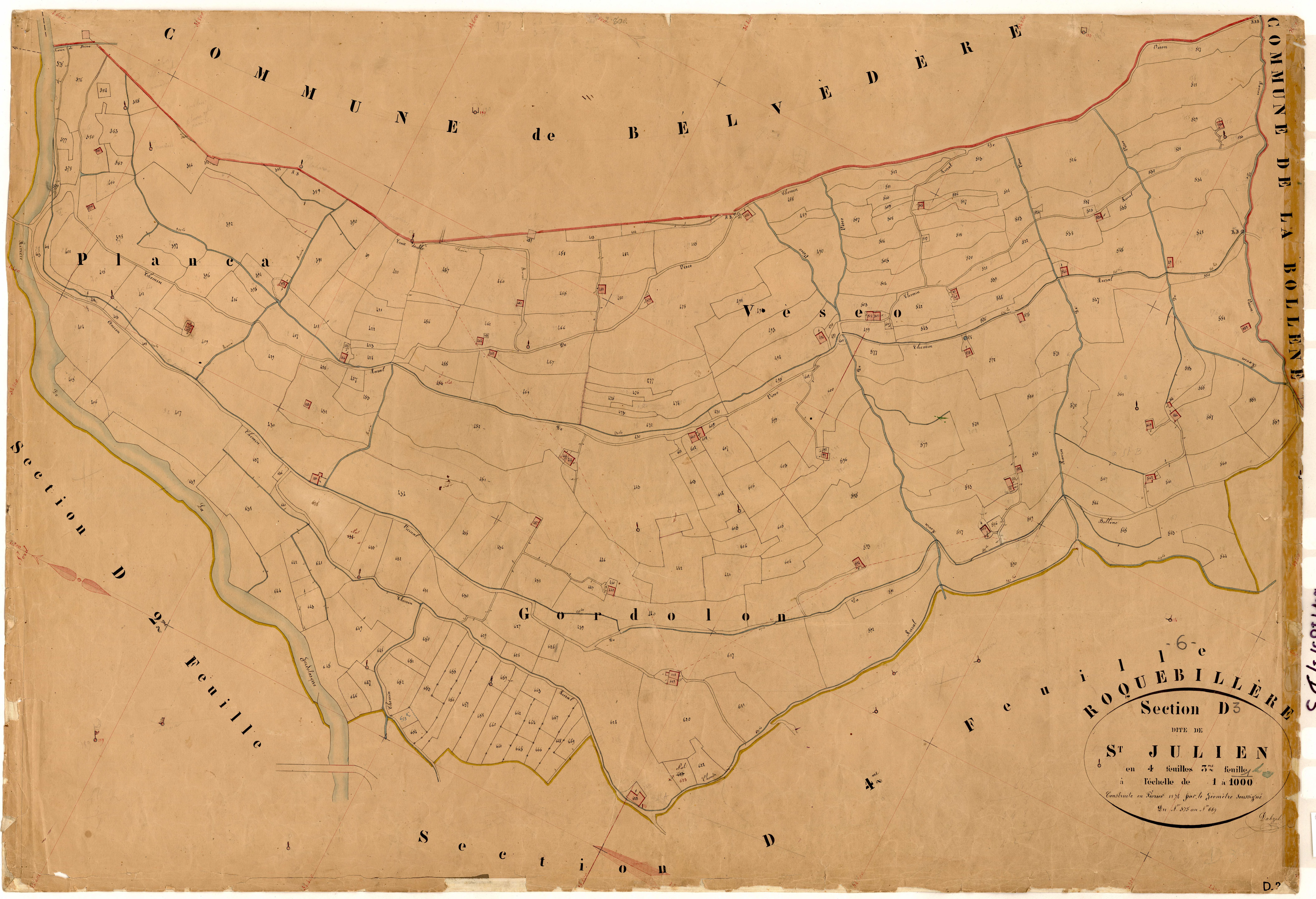 Saint-Julien. - Plan de section, D3
