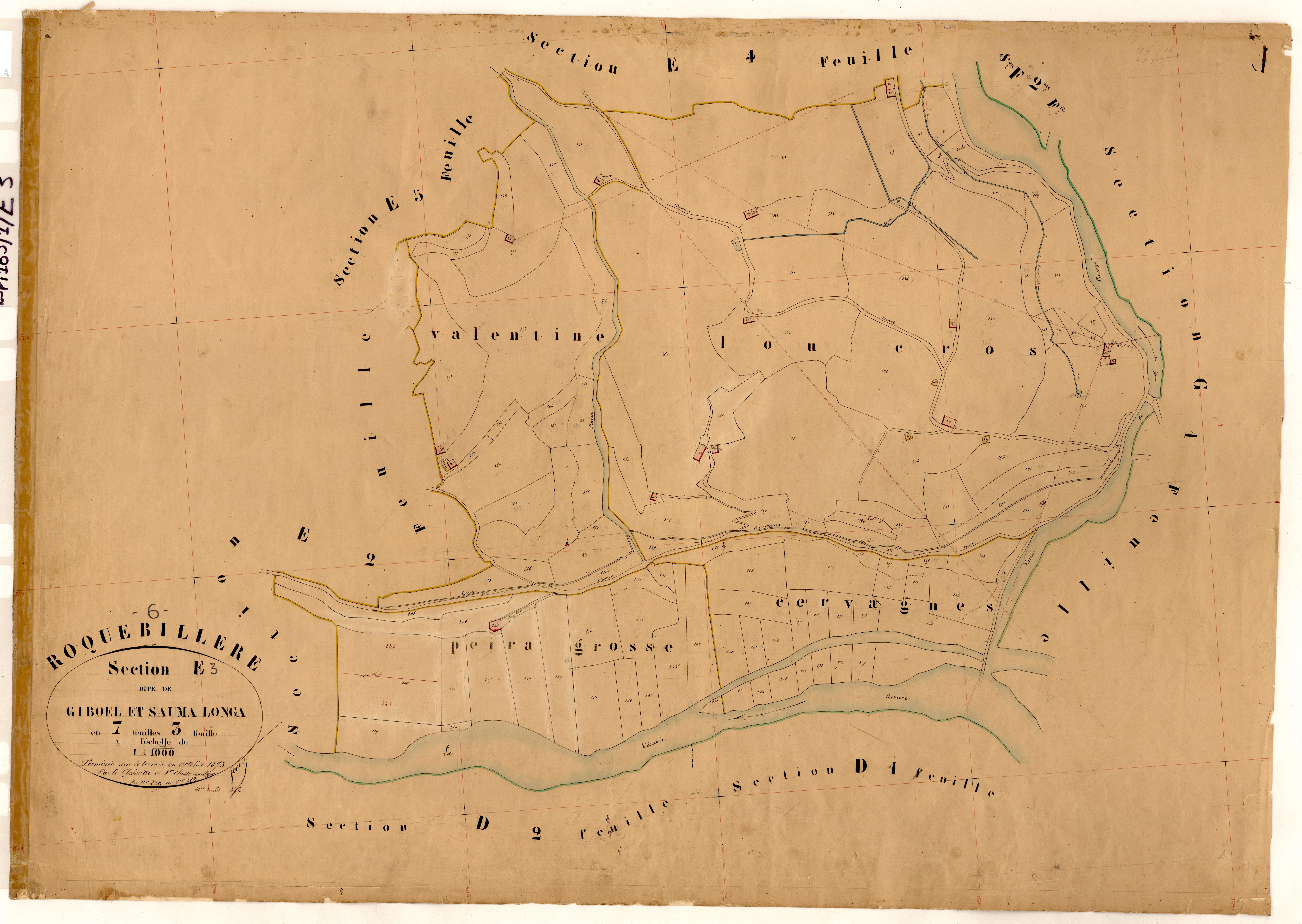 Giboel et Sauma Longa. - Plan de section, E3
