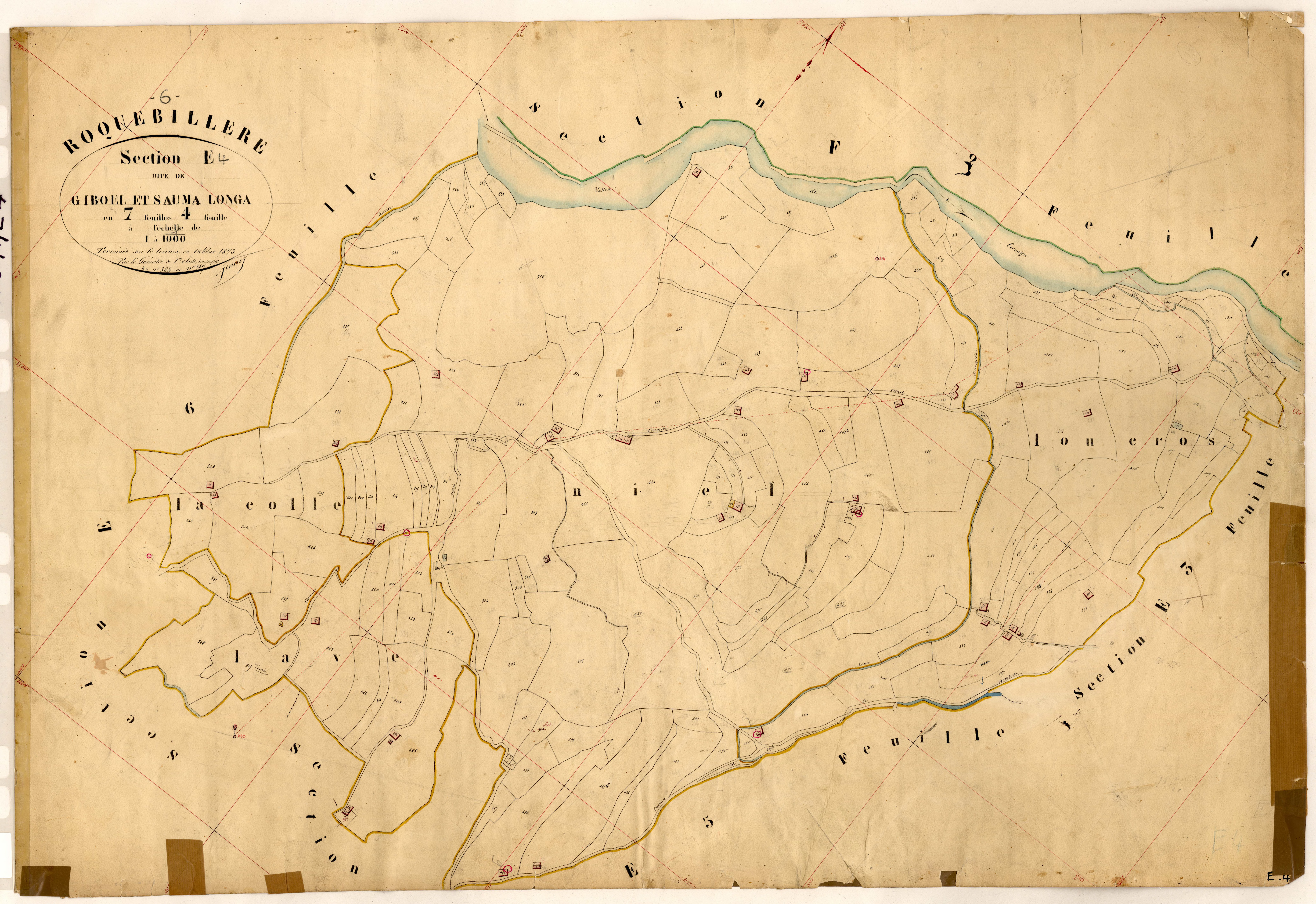 Giboel et Sauma Longa. - Plan de section, E4